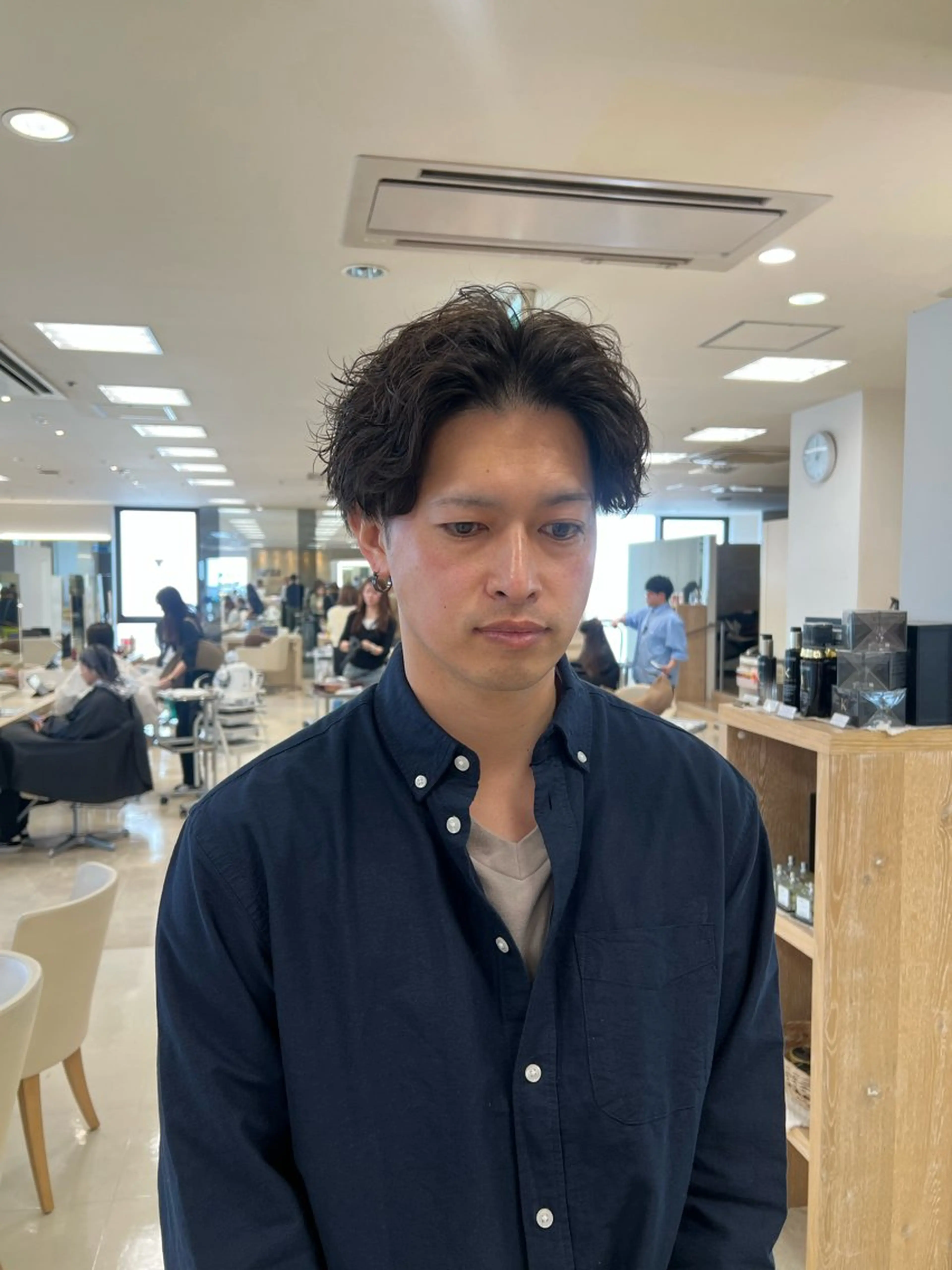 ショート パーマ メンズ カット パーマ トリートメント ヘアセット ハイトーン/ウルフ /レイヤー/坂野幸伸のヘアスタイル