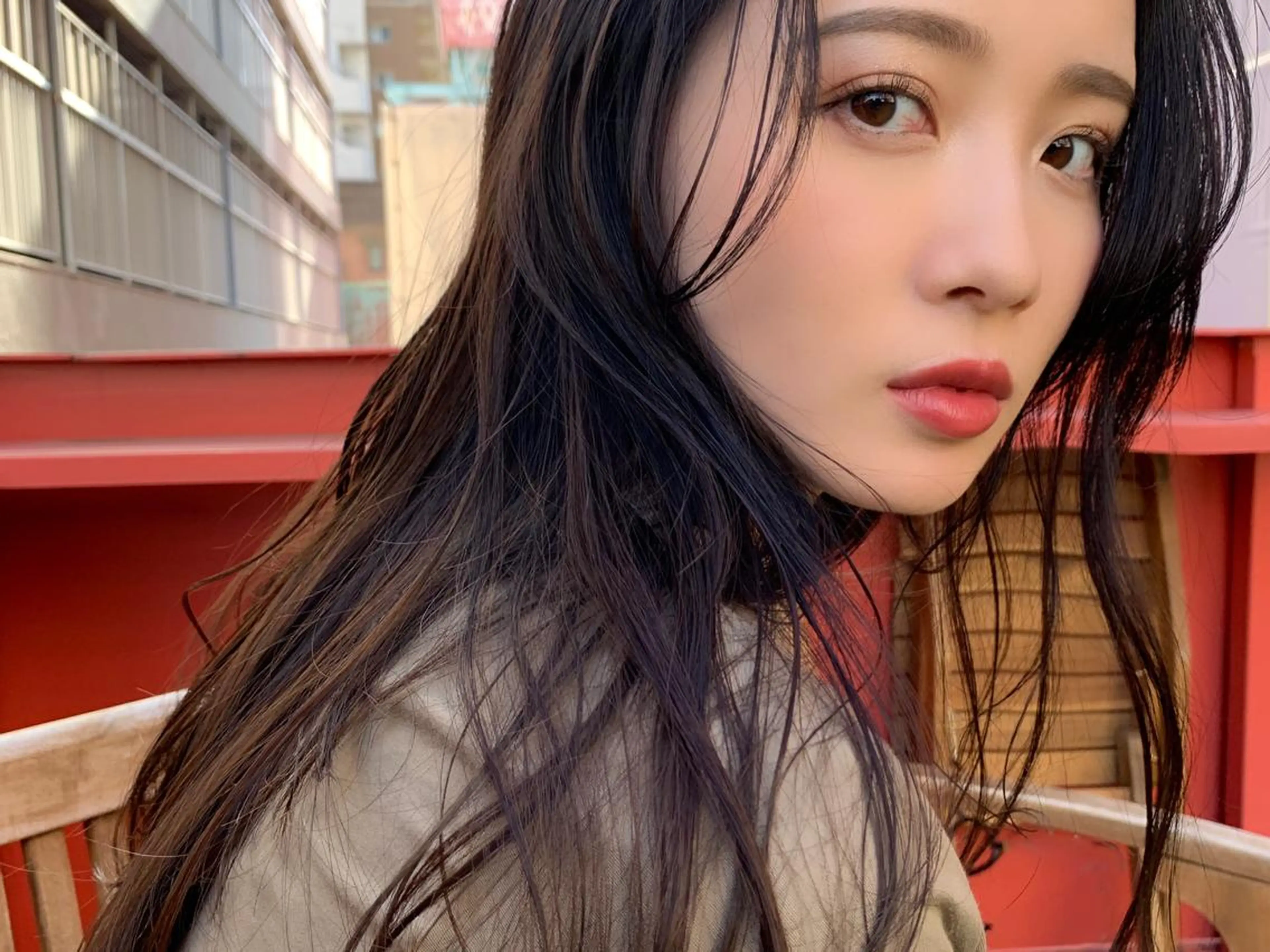 ロング カラー 上川 美幸のヘアスタイル