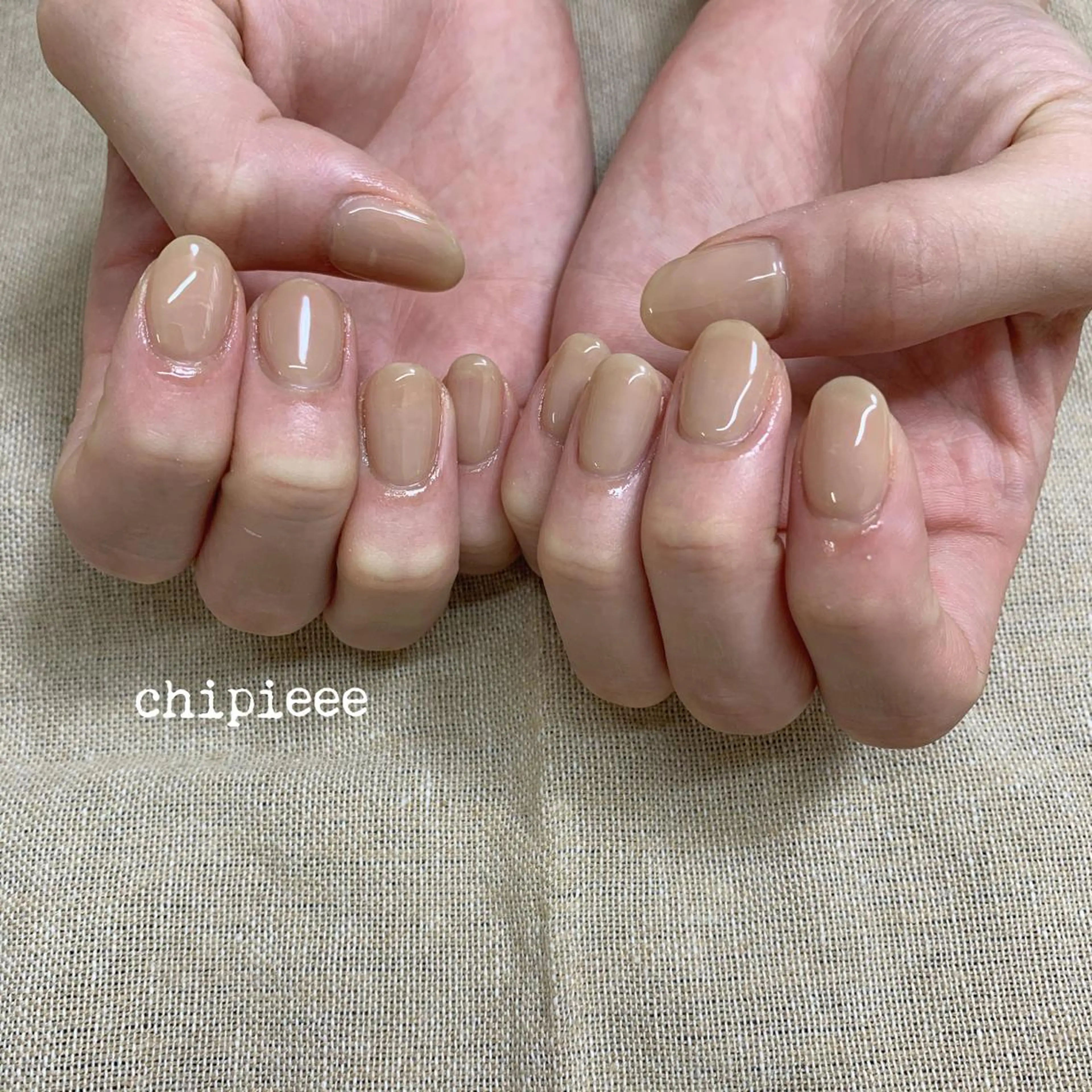 ネイル ブラウン ワンカラーネイル charme所属・. SHIORIのネイルデザイン