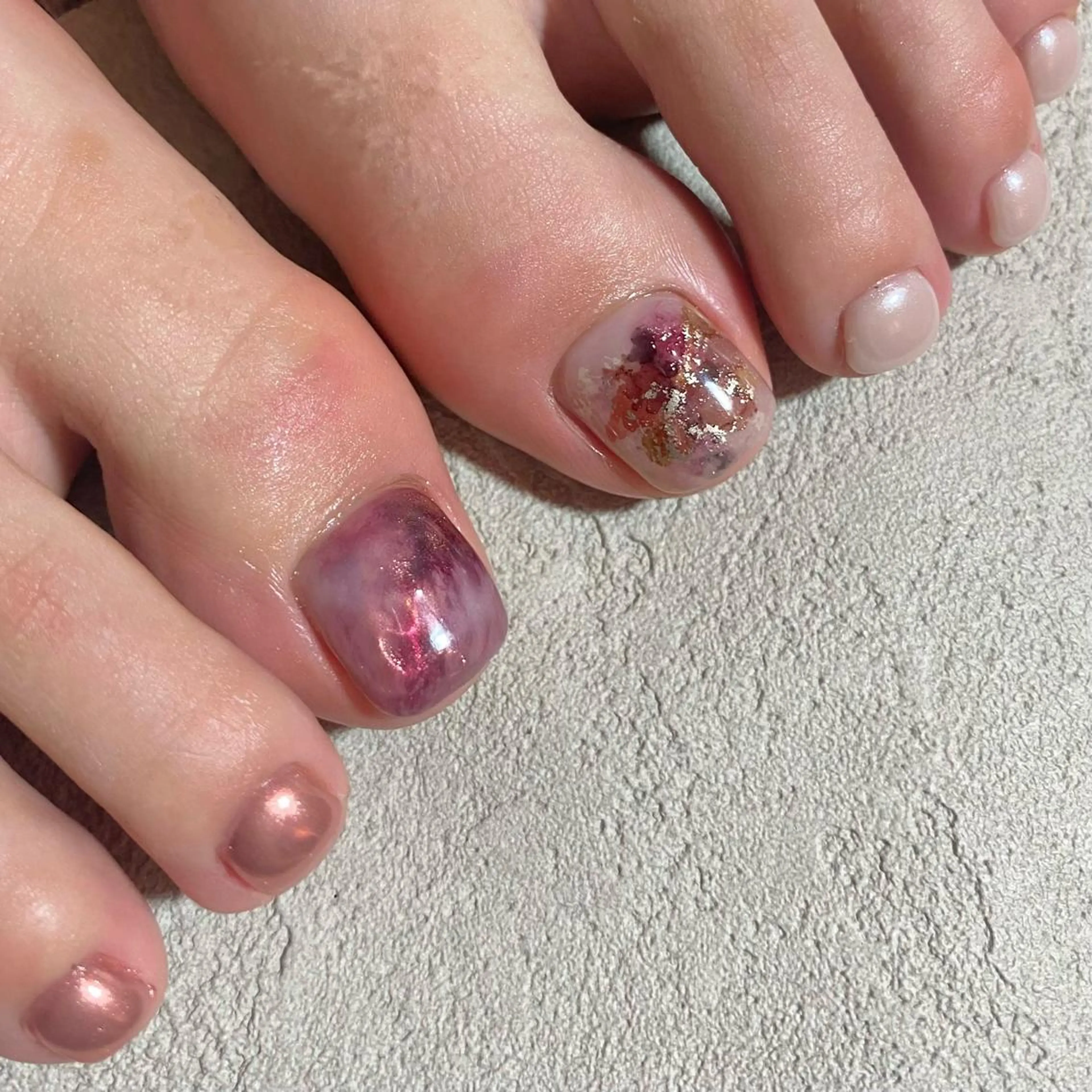 ネイル アートネイル ニュアンスネイル 夏ネイル フットネイル 山田 貴子のネイルデザイン