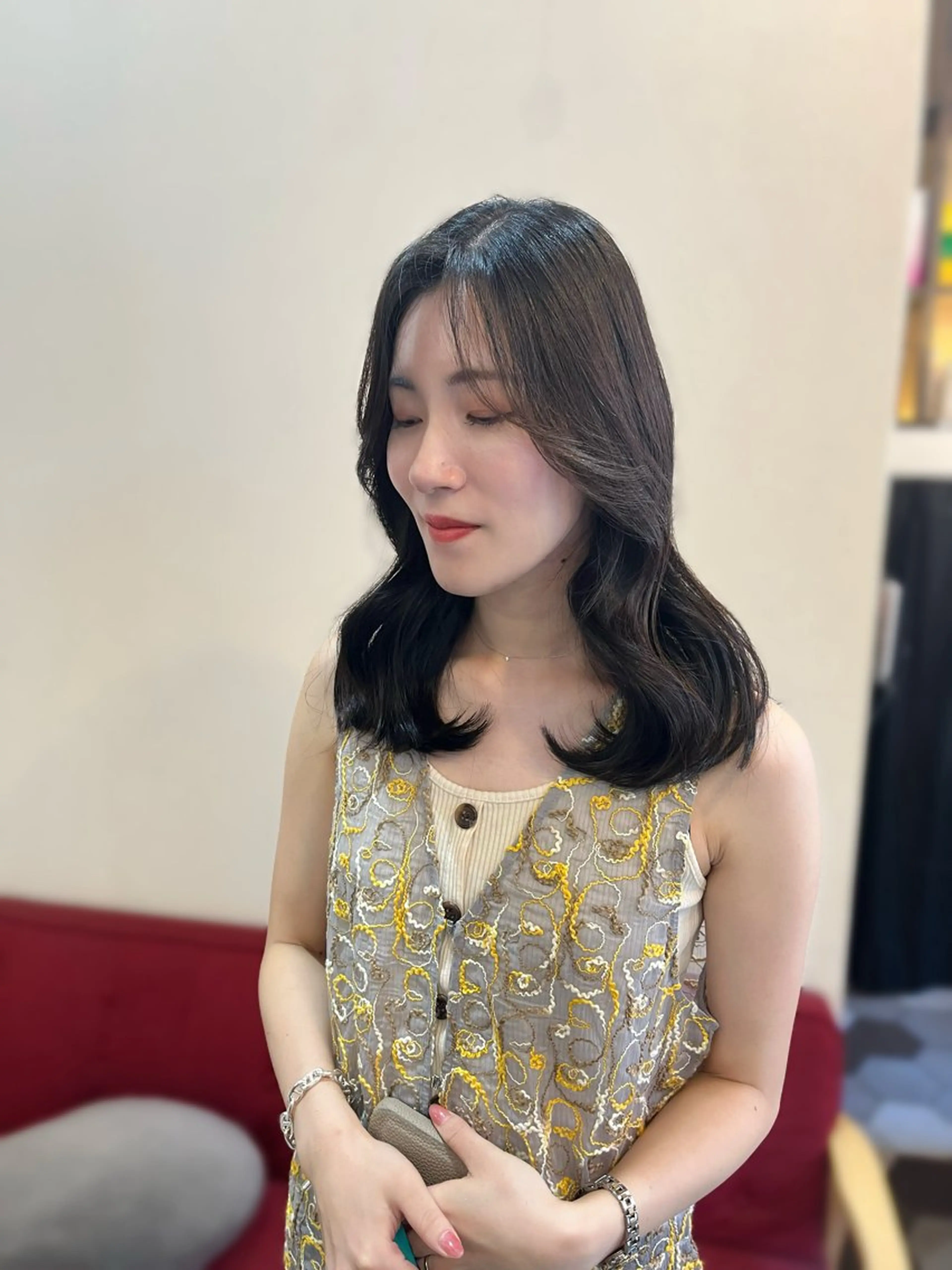 ミディアム ヘアアレンジ トリートメント カット 似合わせ顔まわり カット💛森尾真由美のヘアスタイル