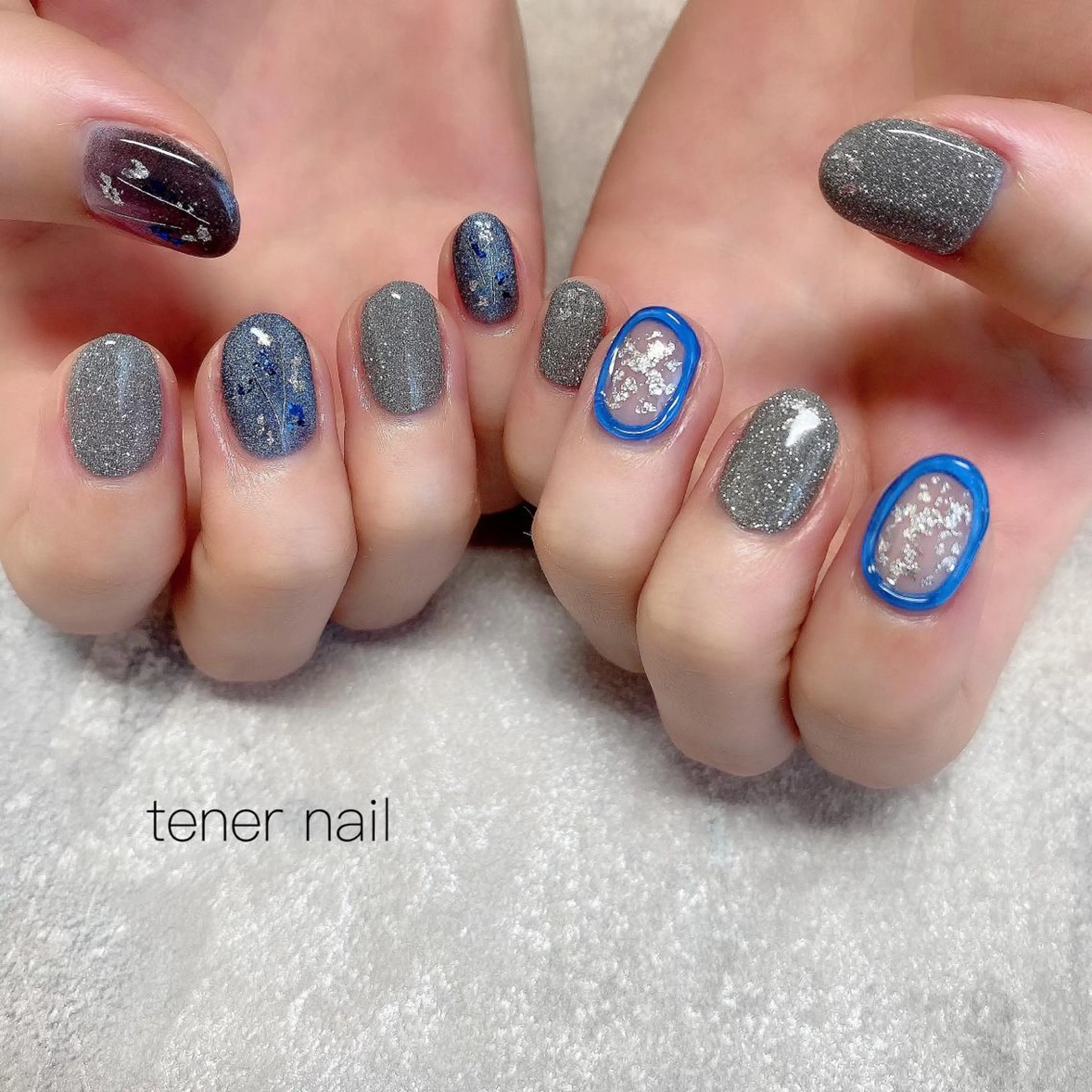 ネイル フラッシュネイル ラメ(グリッター) マグネットネイル tener  nail  テネルネイル所属・テネルネイル tener nailのネイルデザイン