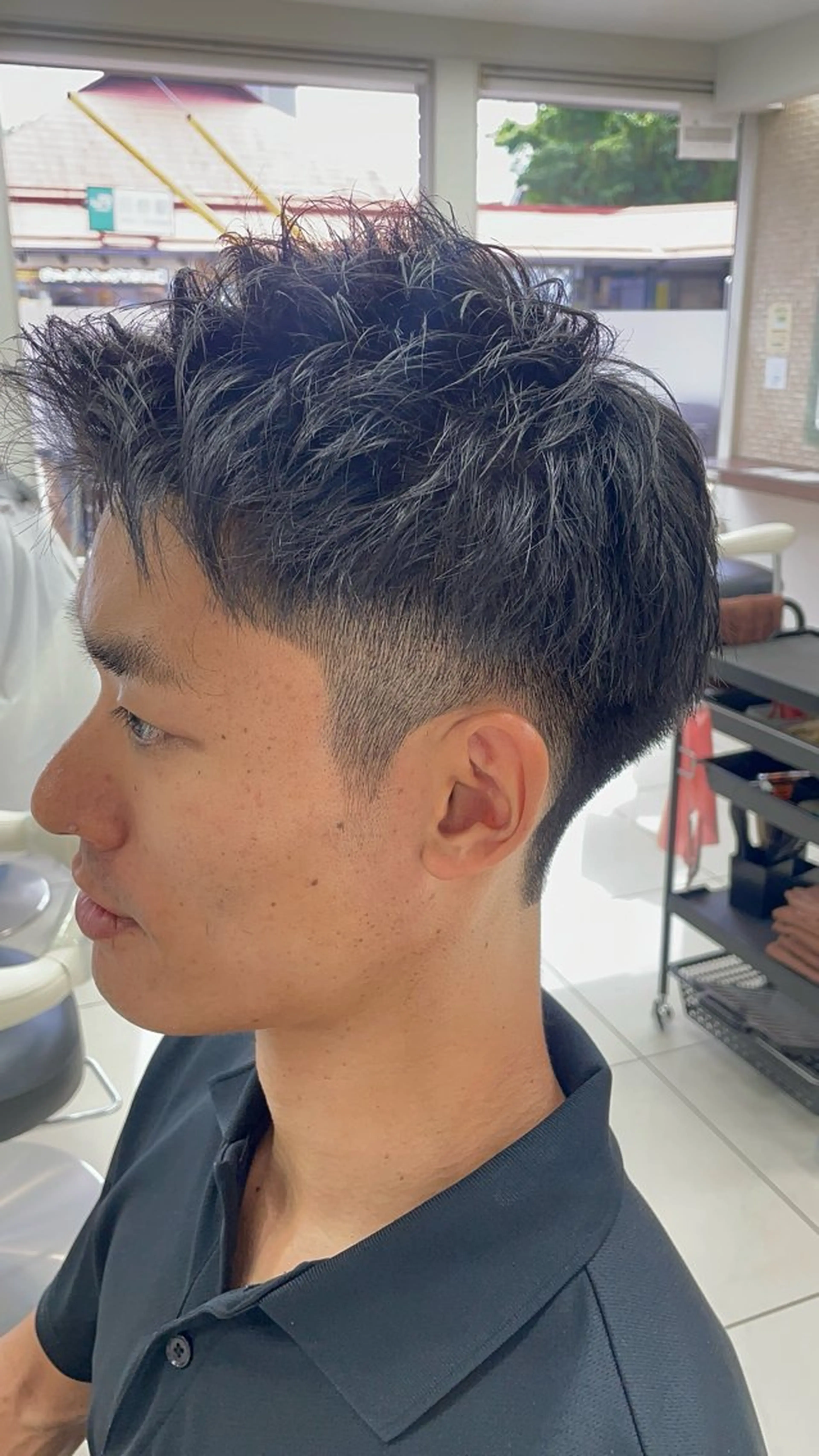 ショート メンズ Yugaメンズパーマ /フェードカットのヘアスタイル