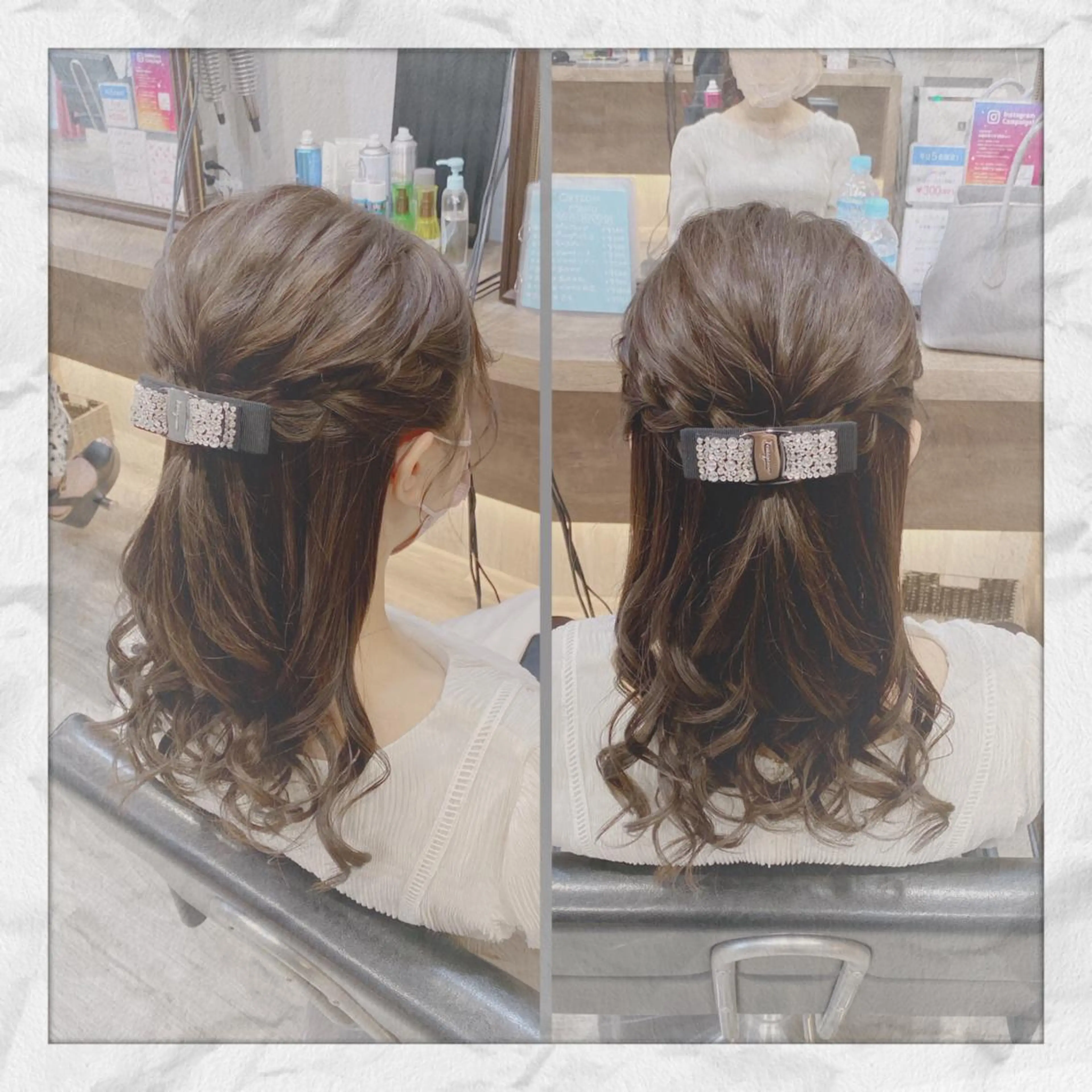 セミロング ヘアアレンジ ヘアセット ヘアセット/着付け 𓇼 松本 夏美𓇼のヘアスタイル