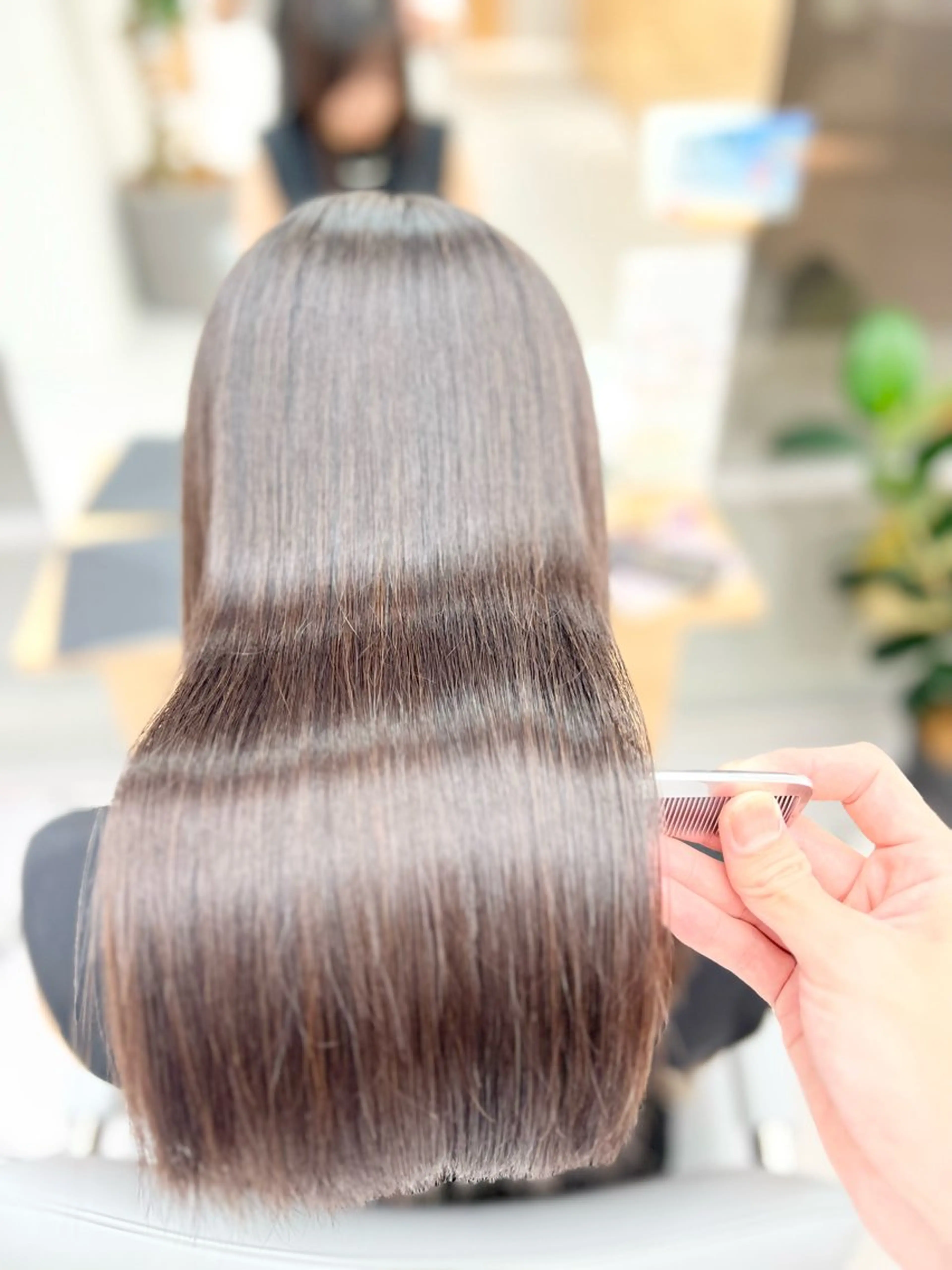 【乾かしただけでサラサラ🌱‬】  縮毛矯正🍀＋カット‪✂︎‬ 最上級TOKIO7stepトリートメントの写真