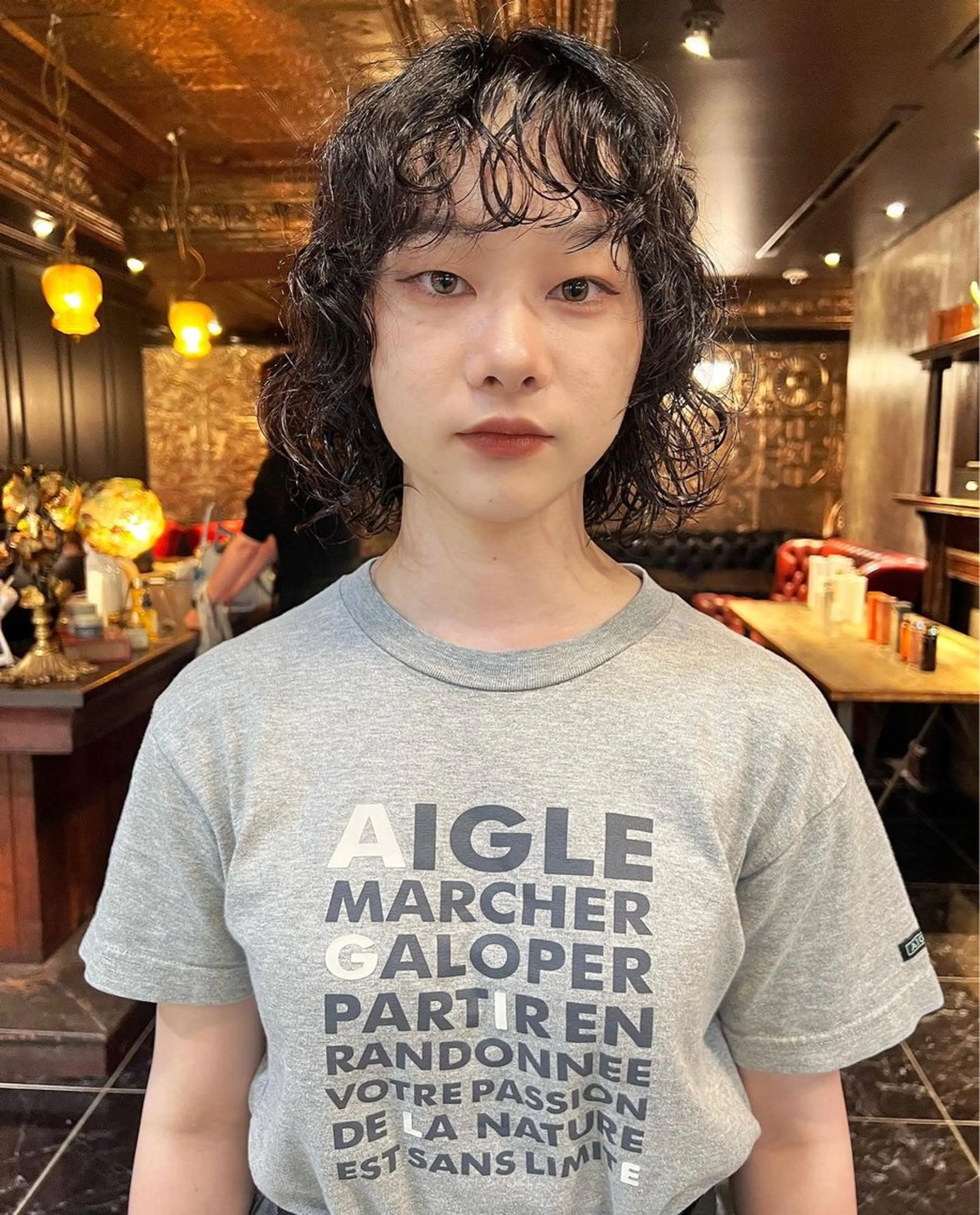 ミディアム パーマ カット パーマ トリートメント haco＋所属・圧倒的デザイン力 店長🎨RENAのヘアスタイル