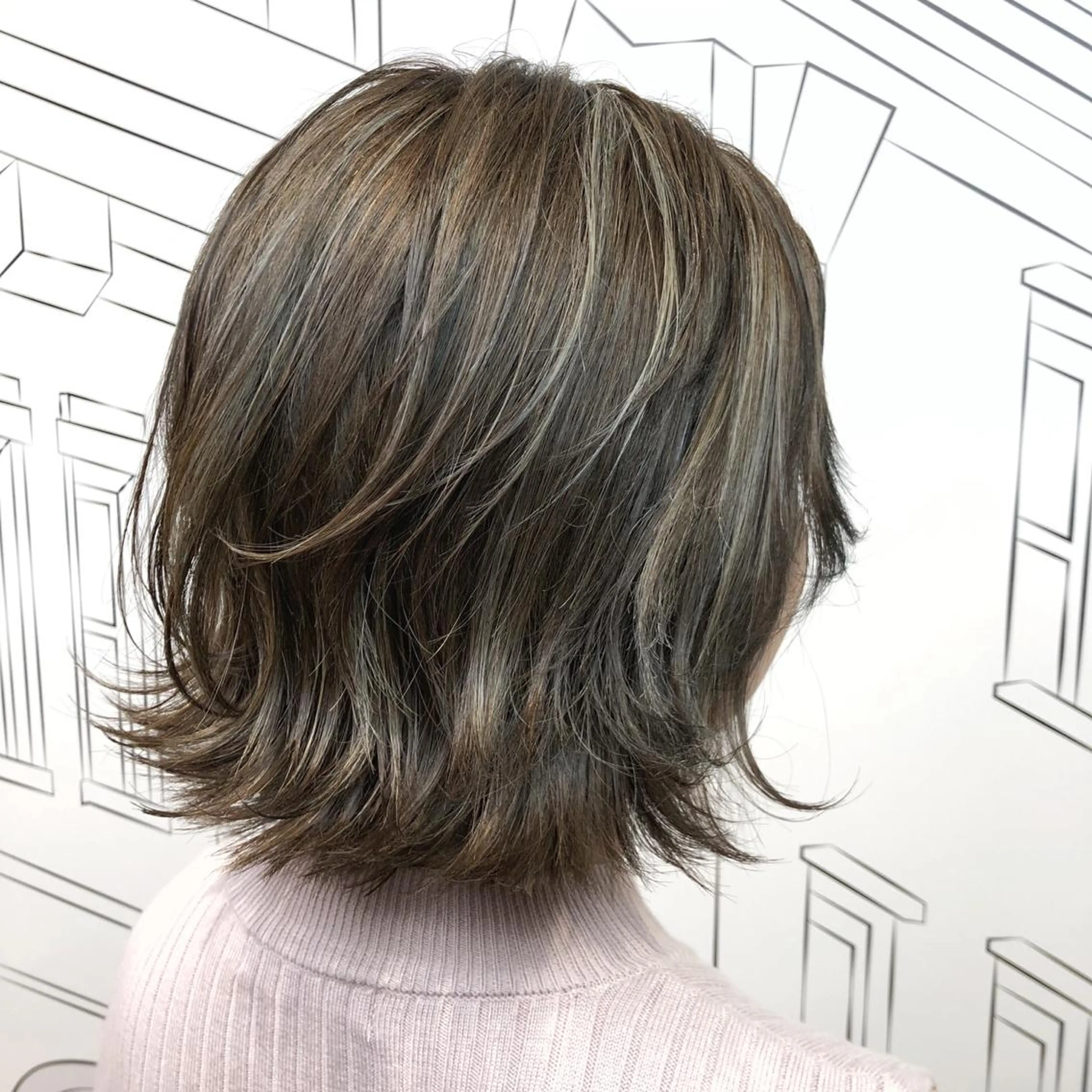 ミディアム カラー ハイライトカラー ボブ ハイライト ウルフカット ウルフボブ レイヤー⭐️カラー ⭐️平川雅史のヘアスタイル