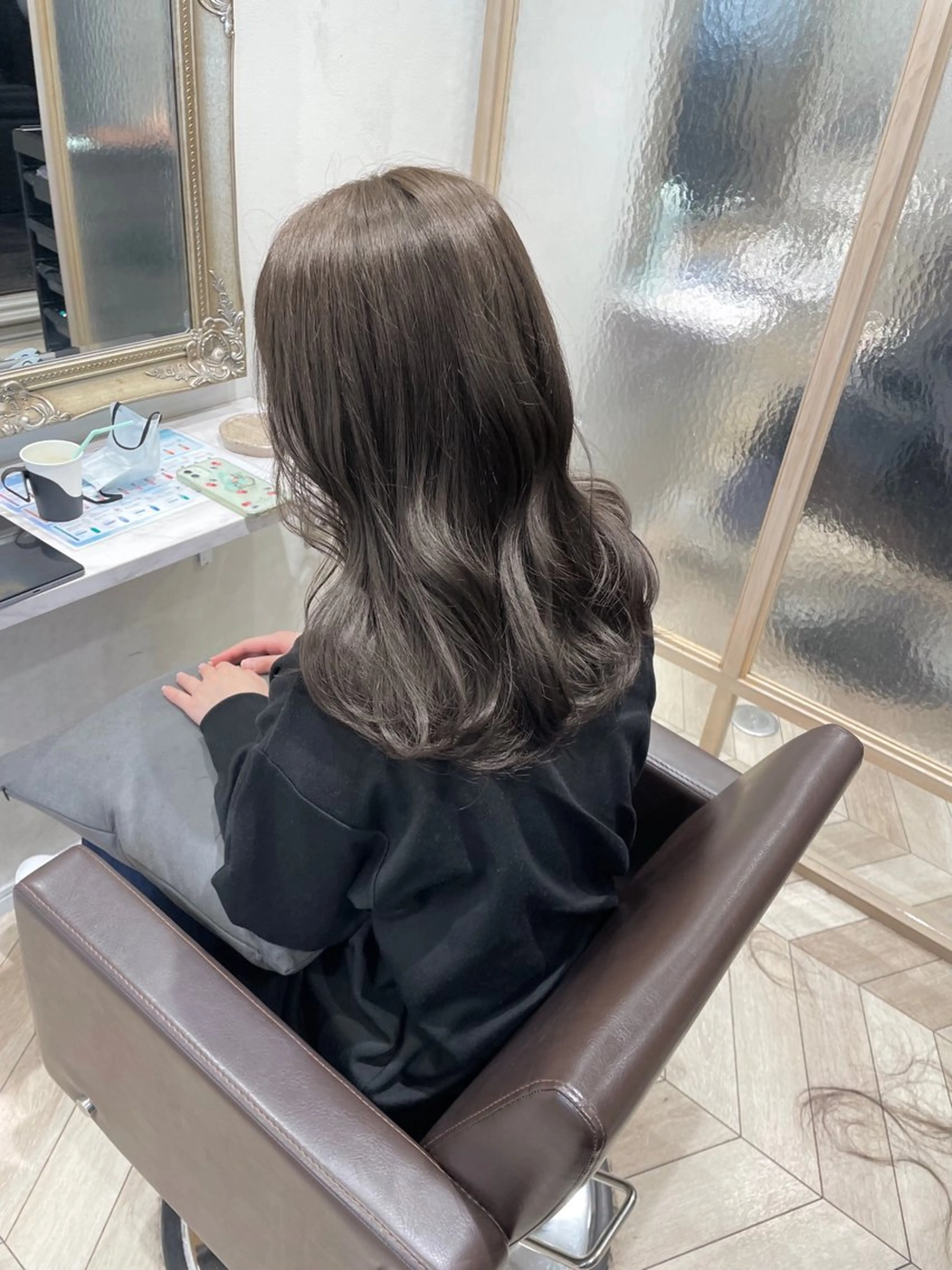 ミディアム カット ヘアカラー トリートメント KANA🌷 髪質改善のヘアスタイル