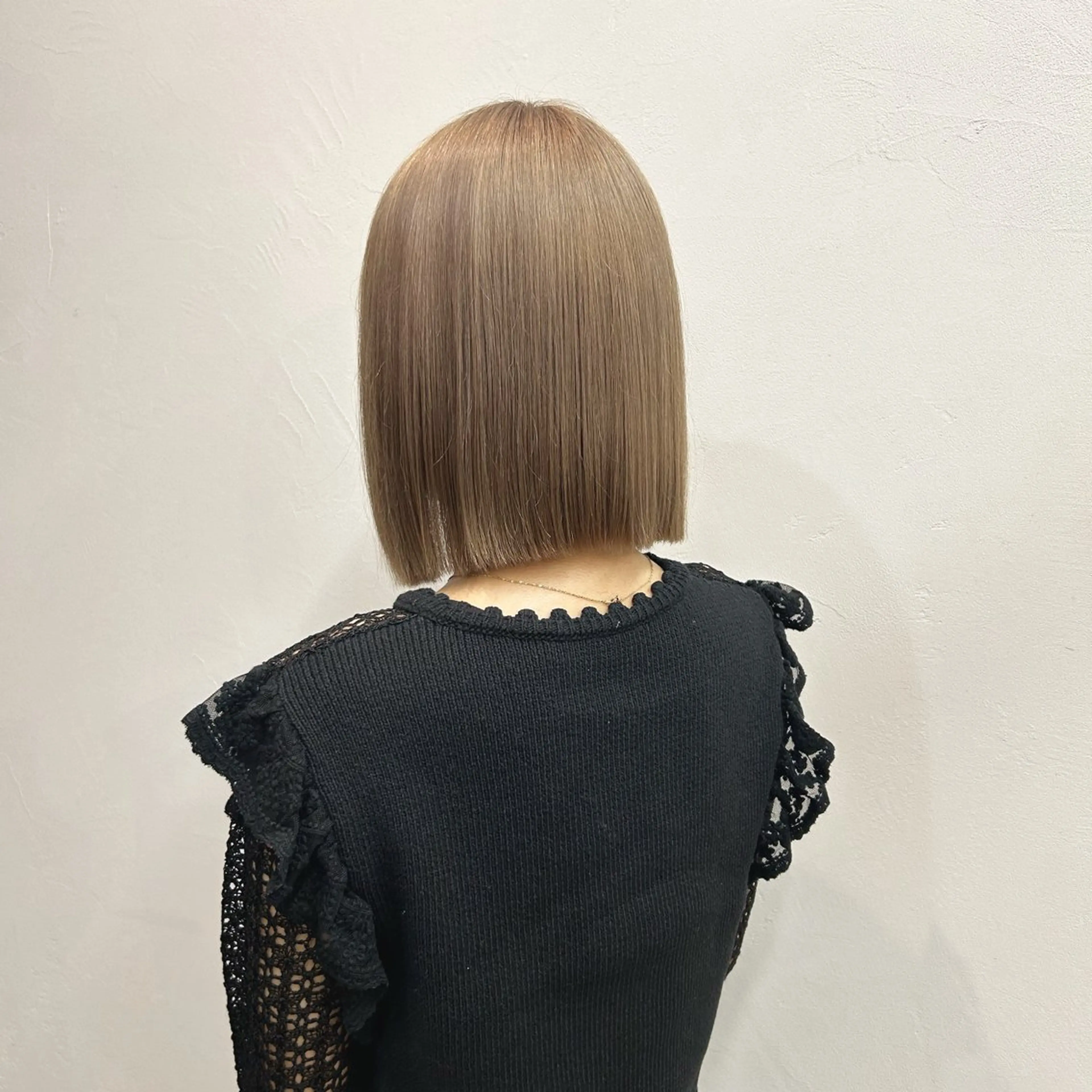 ミディアム カラー ベージュカラー グレージュ ミルクティーベージュ ミルクティーグレージュ げん/梅田美容室 中崎町美容室のヘアスタイル