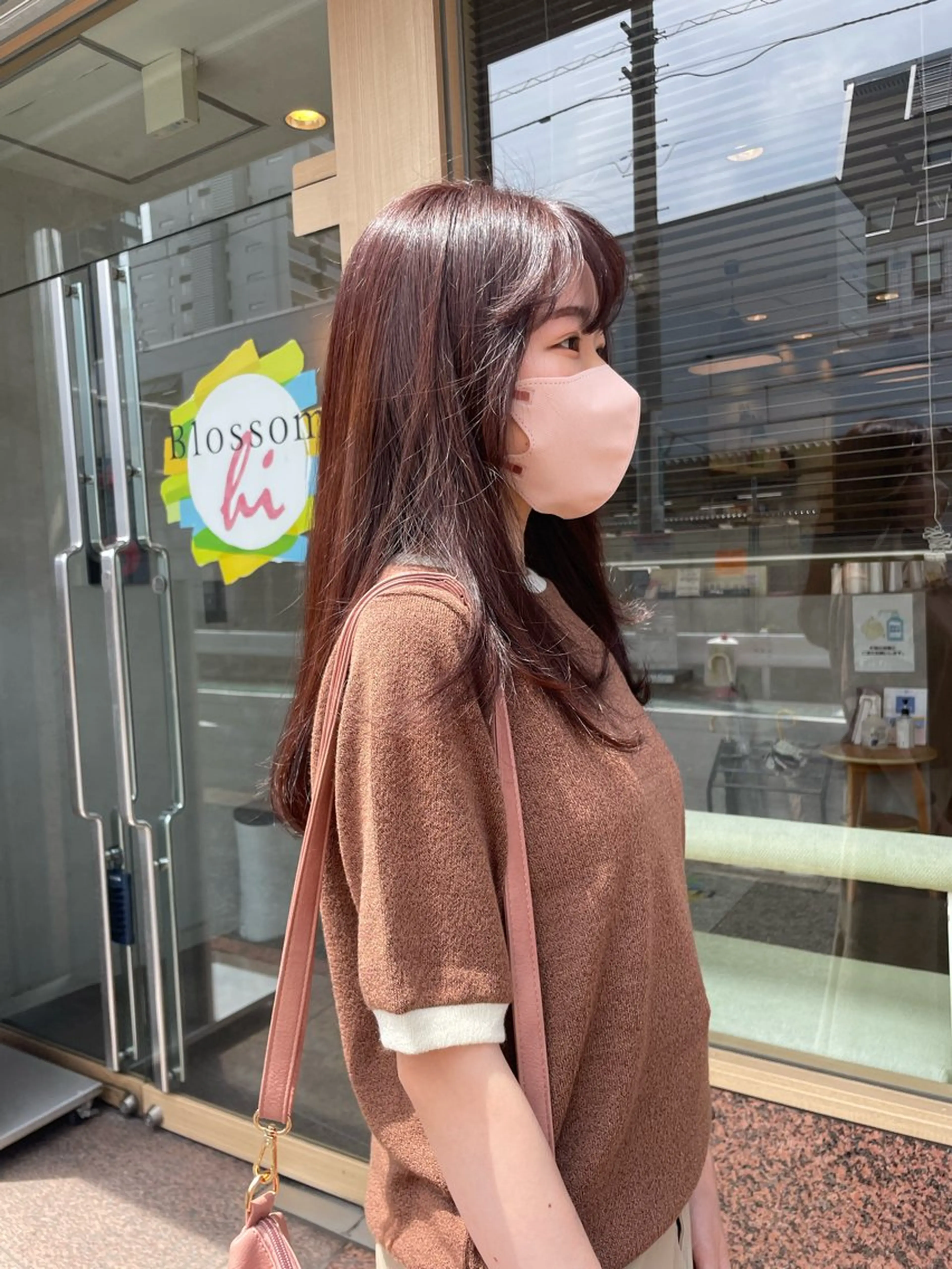 ロング カラー ブラウンカラー ピンクカラー ピンクブラウン 髪質改善/Bloss om🌷高橋沙衣のヘアスタイル