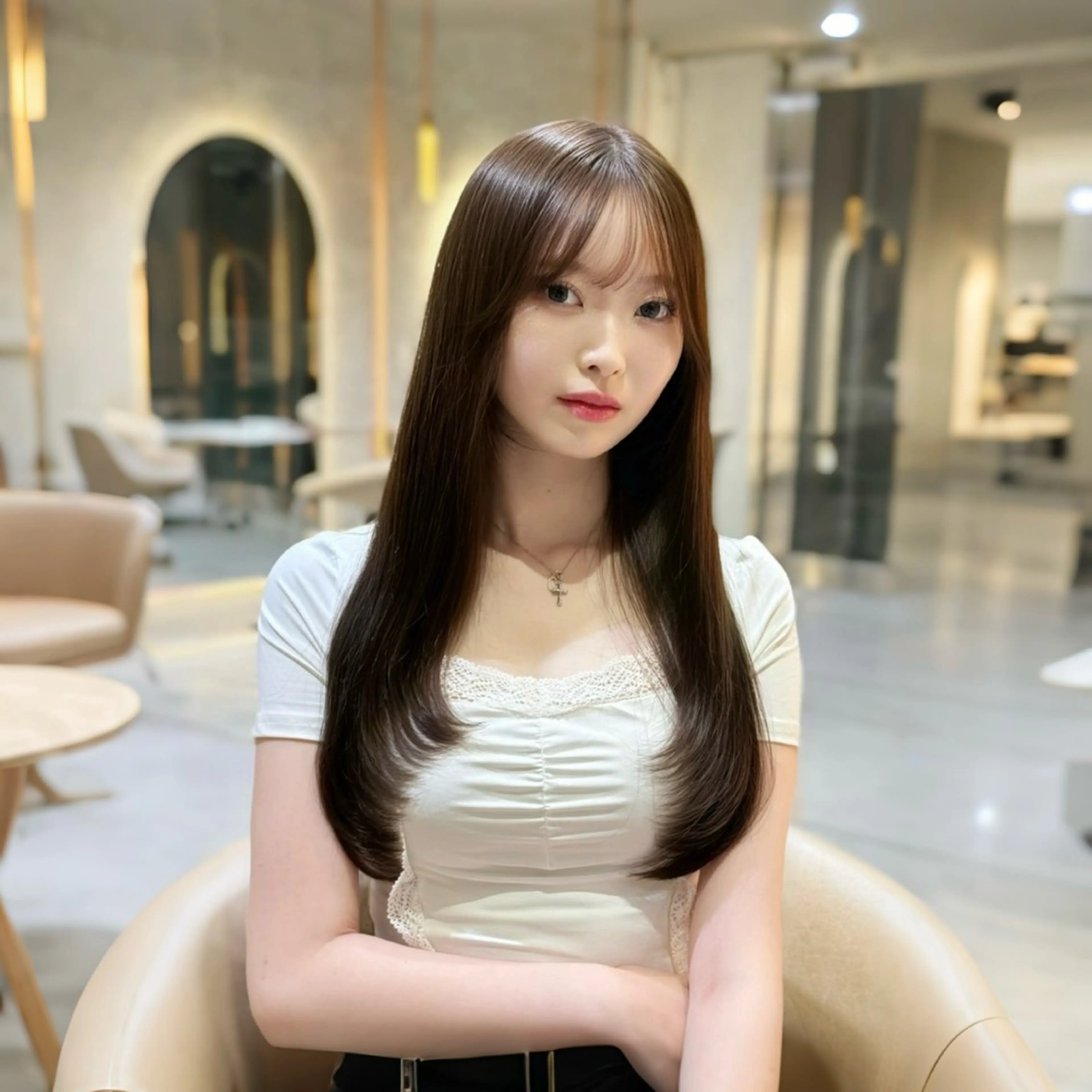 ロング カラー カット ヘアカラー トリートメント 💫銀座/レイヤーカ ット髪質改善/RYUのヘアスタイル