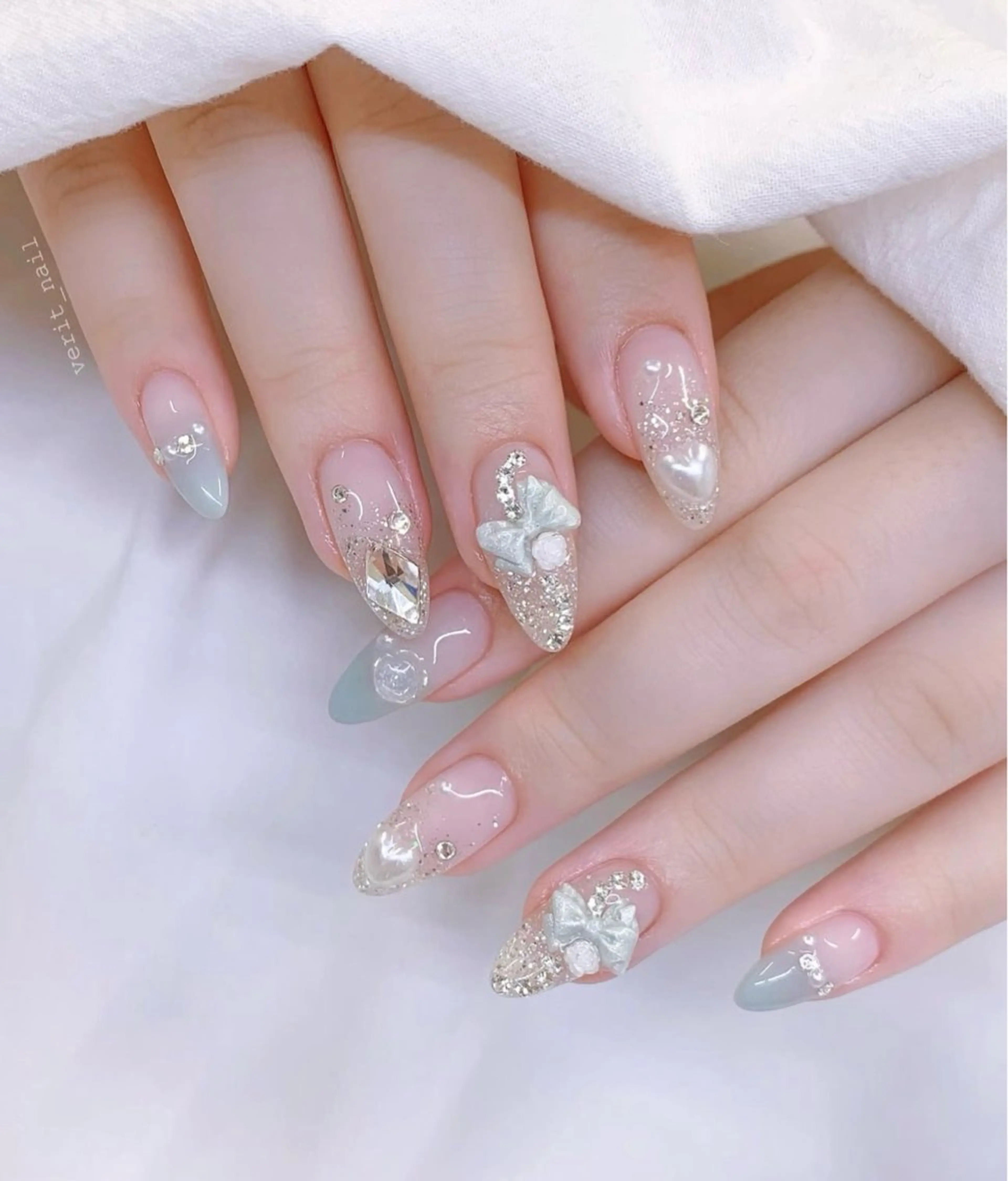 ネイル 韓国ネイル 持ち込み ニュアンスネイル ネイルチップ ハンドネイル TABI ANA.CHUOのネイルデザイン