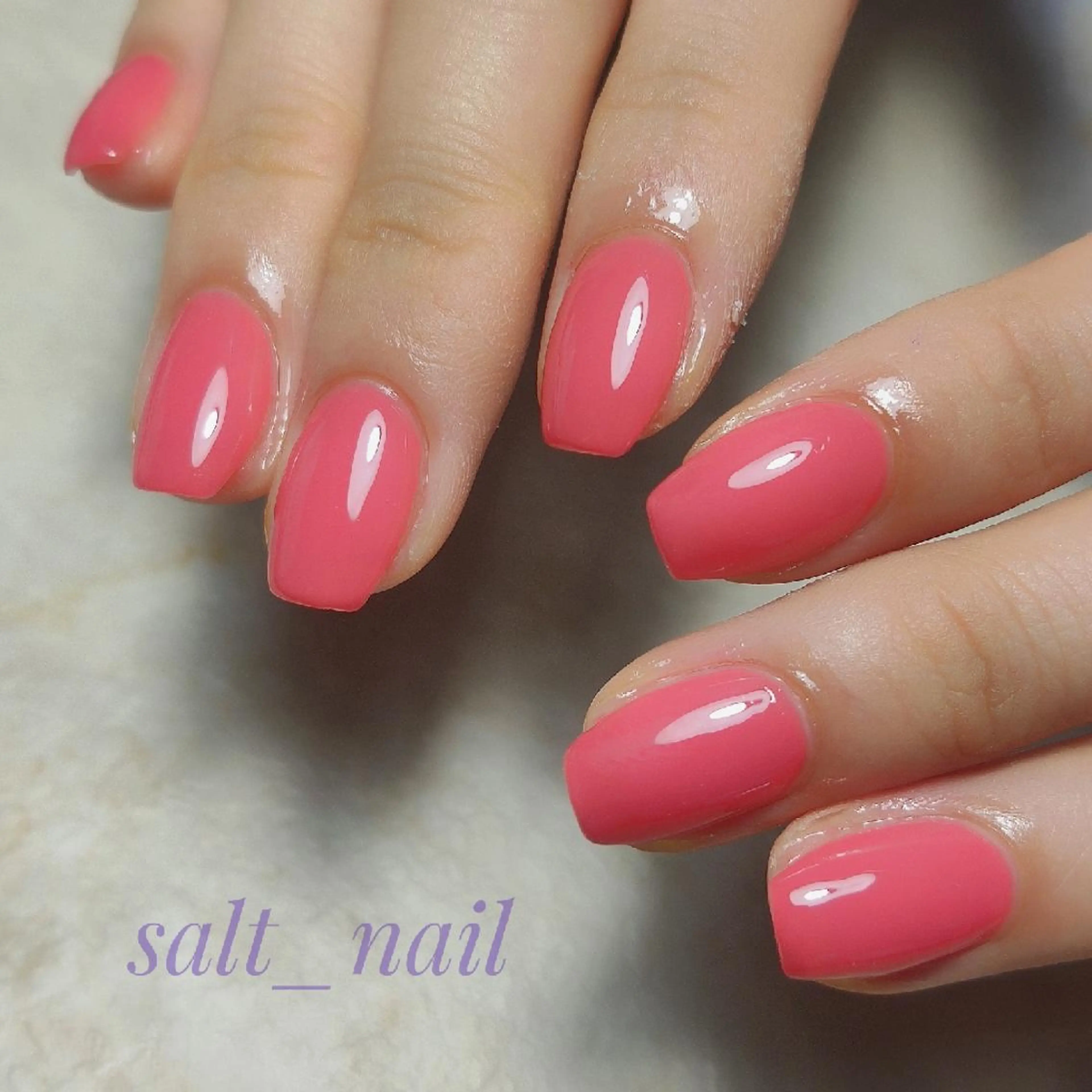 ネイル ピンク ハンドネイル 個人サロン saltnailのネイルデザイン
