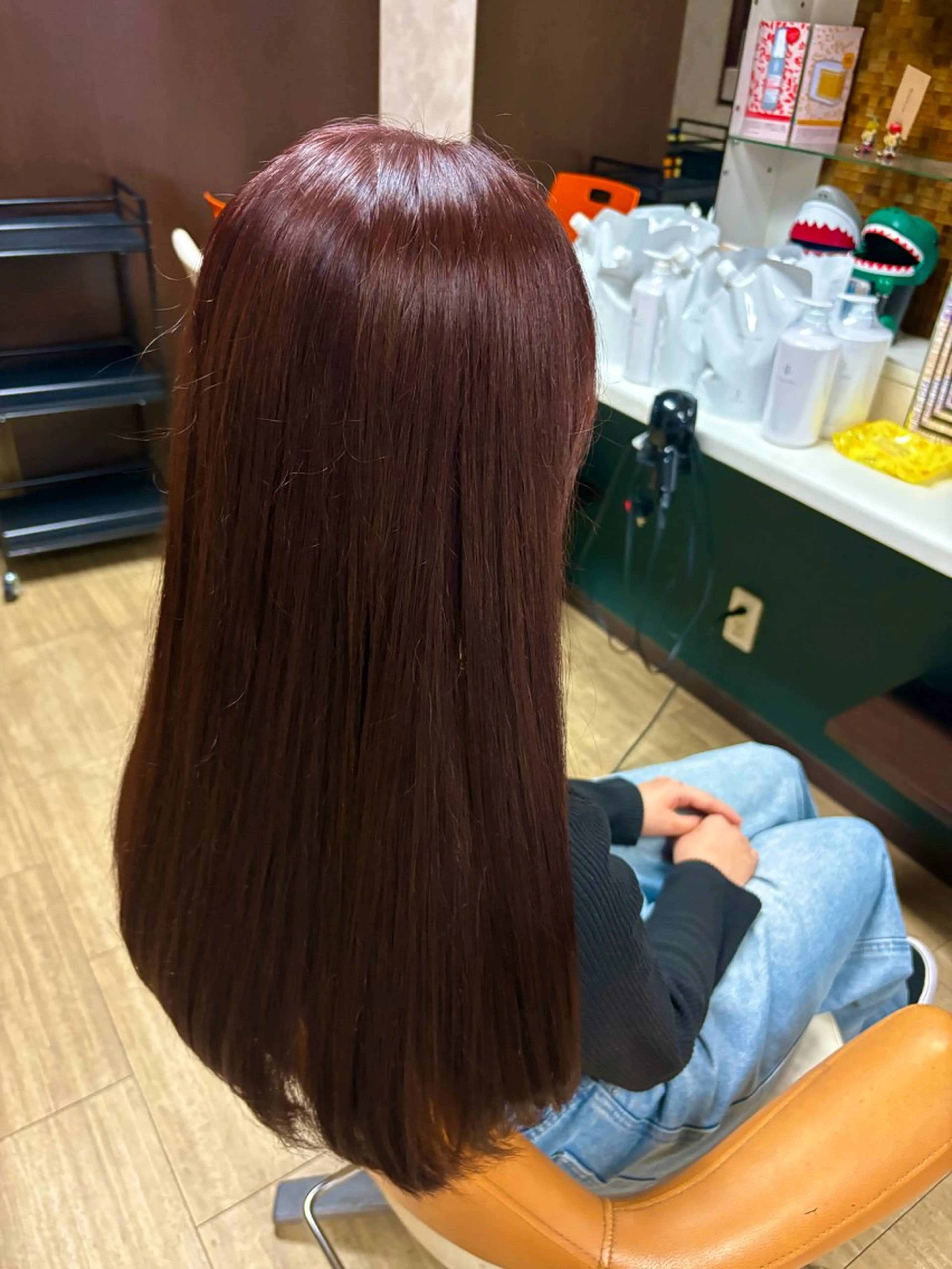 ロング カラー ヘアカラー 徳留 もも花のヘアスタイル