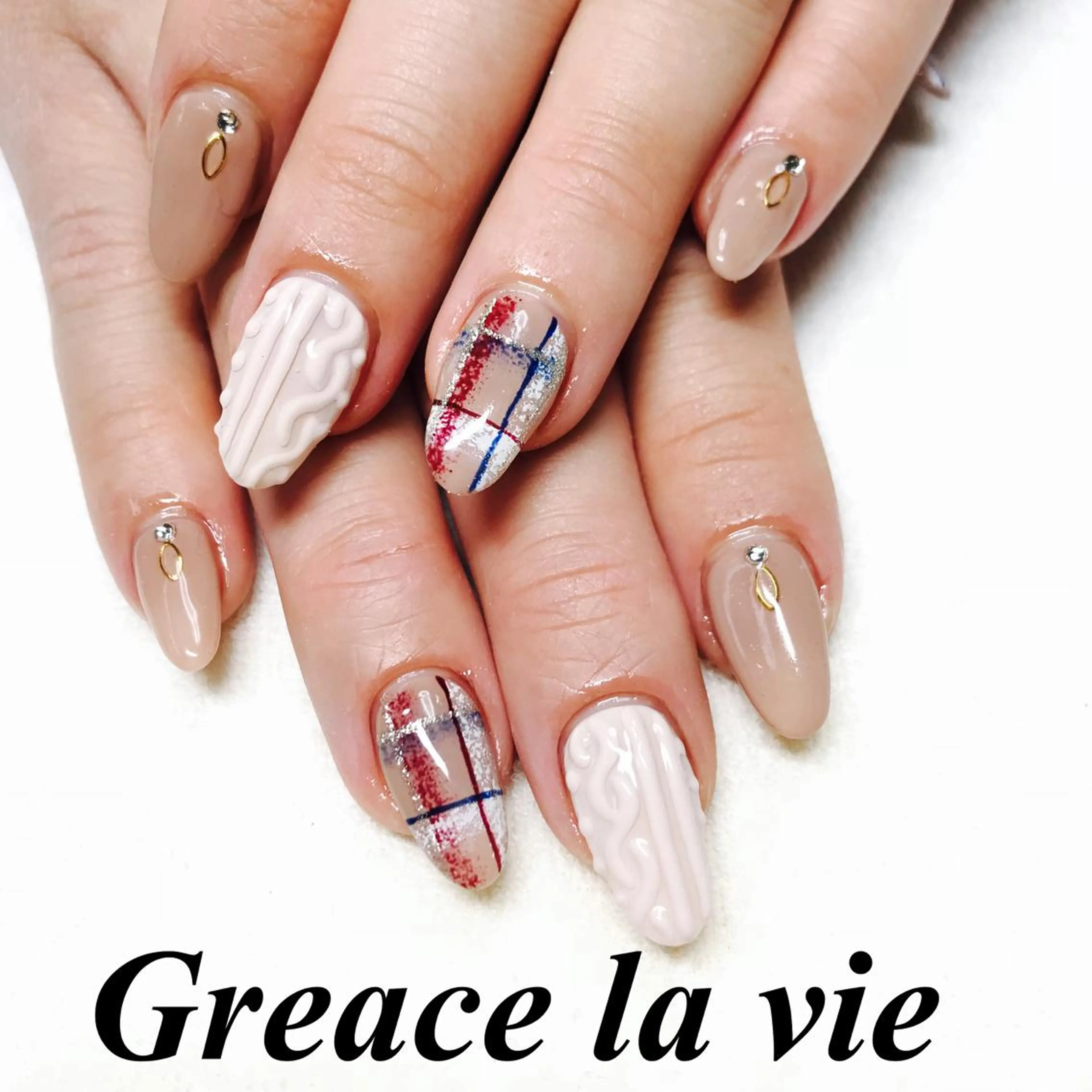 セミロング カラー パーマ キッズ ネイル マツエク・マツパ Greace la vie所属・Greace  la vieのネイルデザイン