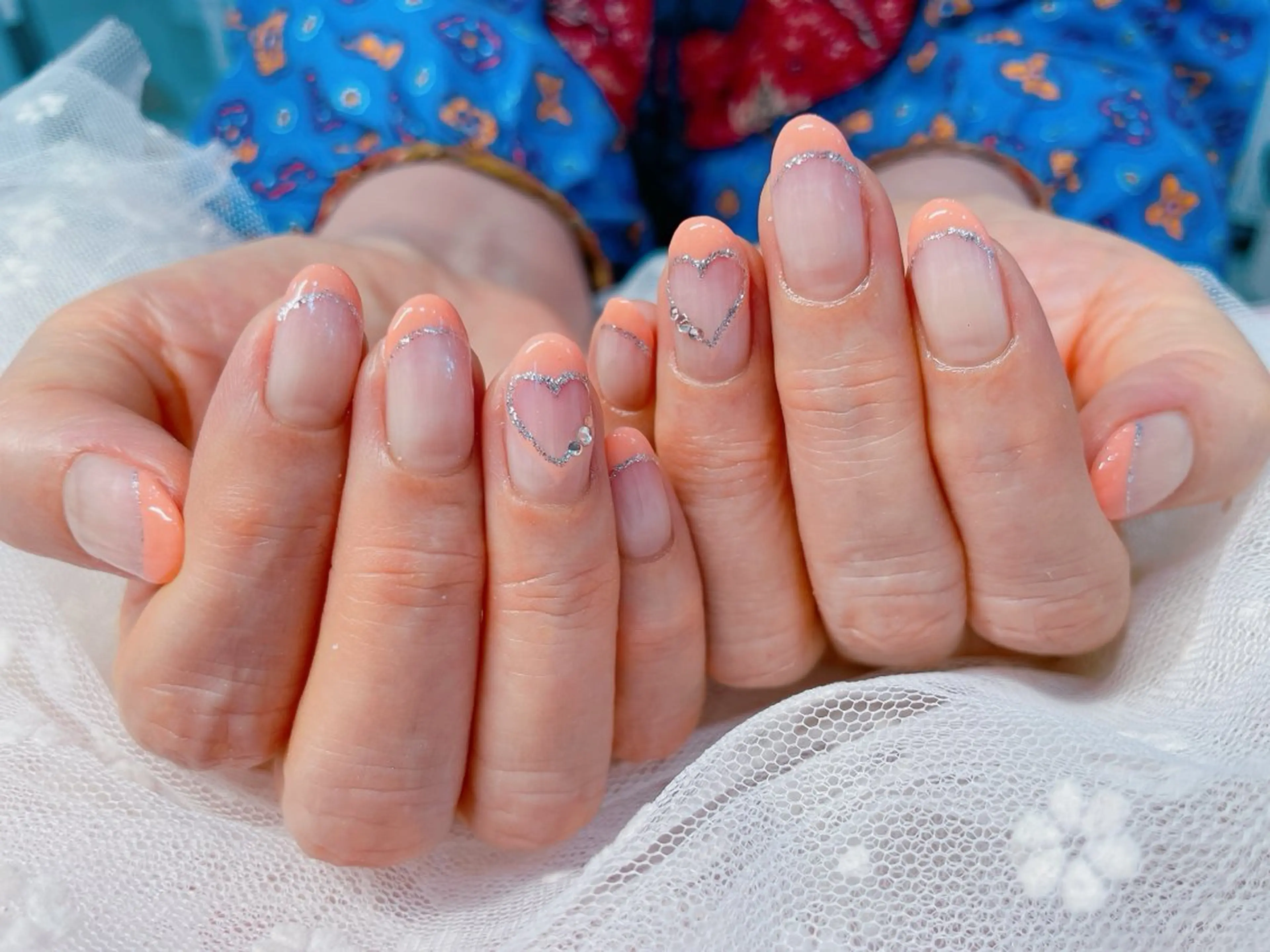 ネイル フレンチネイル ハート ハンドネイル ハンドケア ゆ か_Nails💫のネイルデザイン