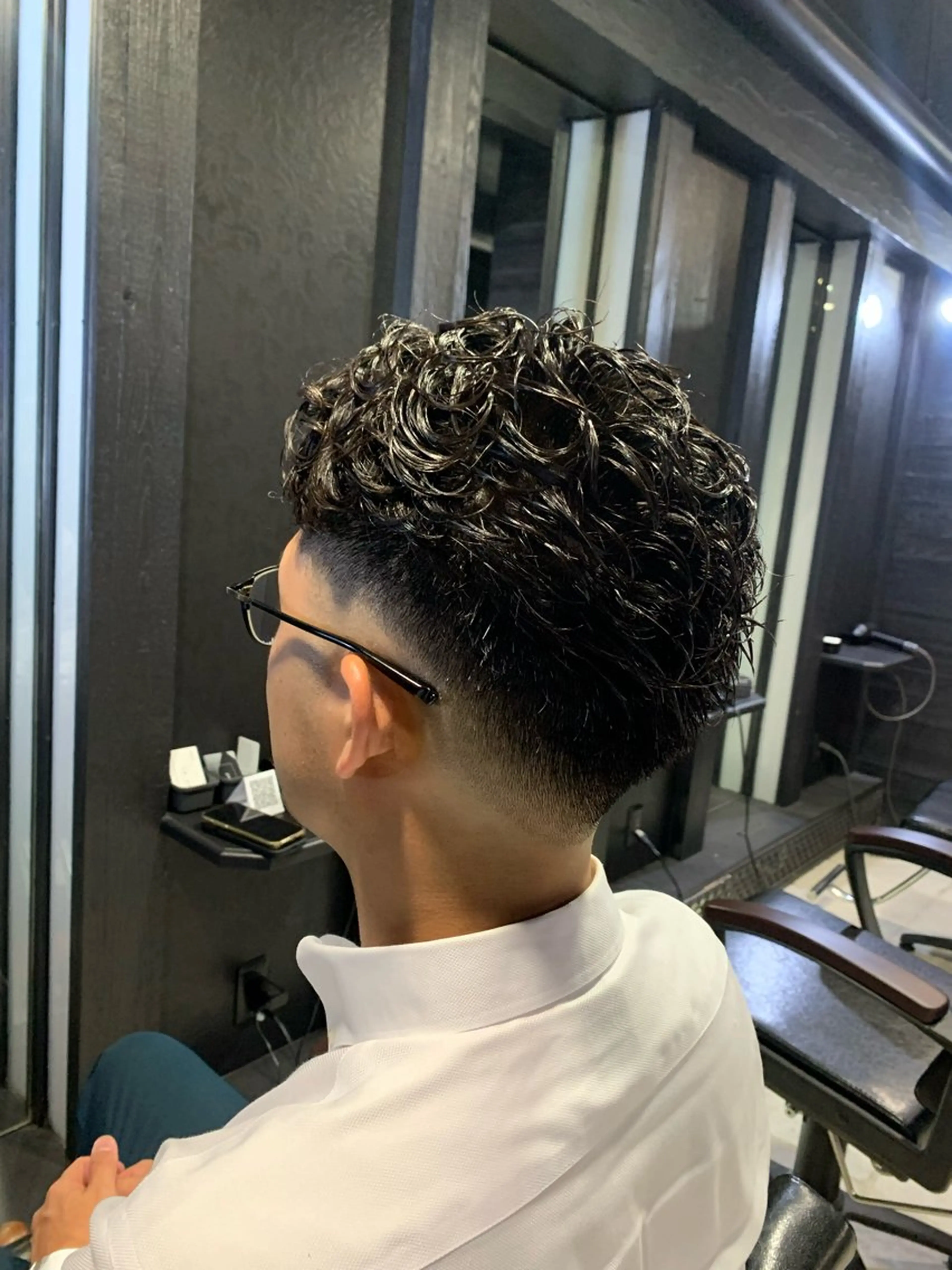 ショート メンズ カット パーマ ヘアセット メンズパーマ/難波/ 心斎橋　室園亮佑のヘアスタイル