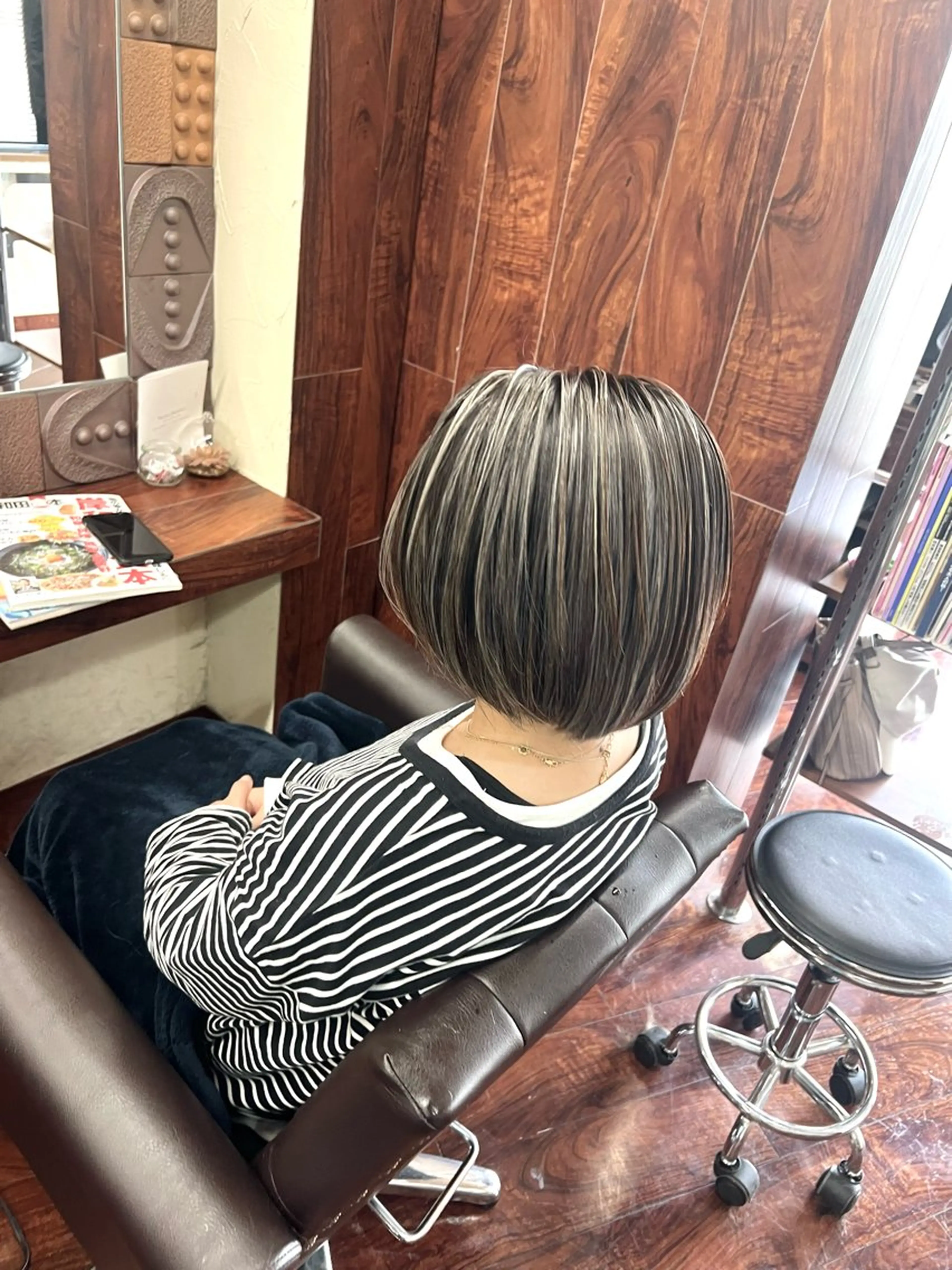 ミディアム ミディアムパーマ ハイライト 髪質改善 ヘアカラー トリートメント LaRmE 代表　HoHaRa.のヘアスタイル
