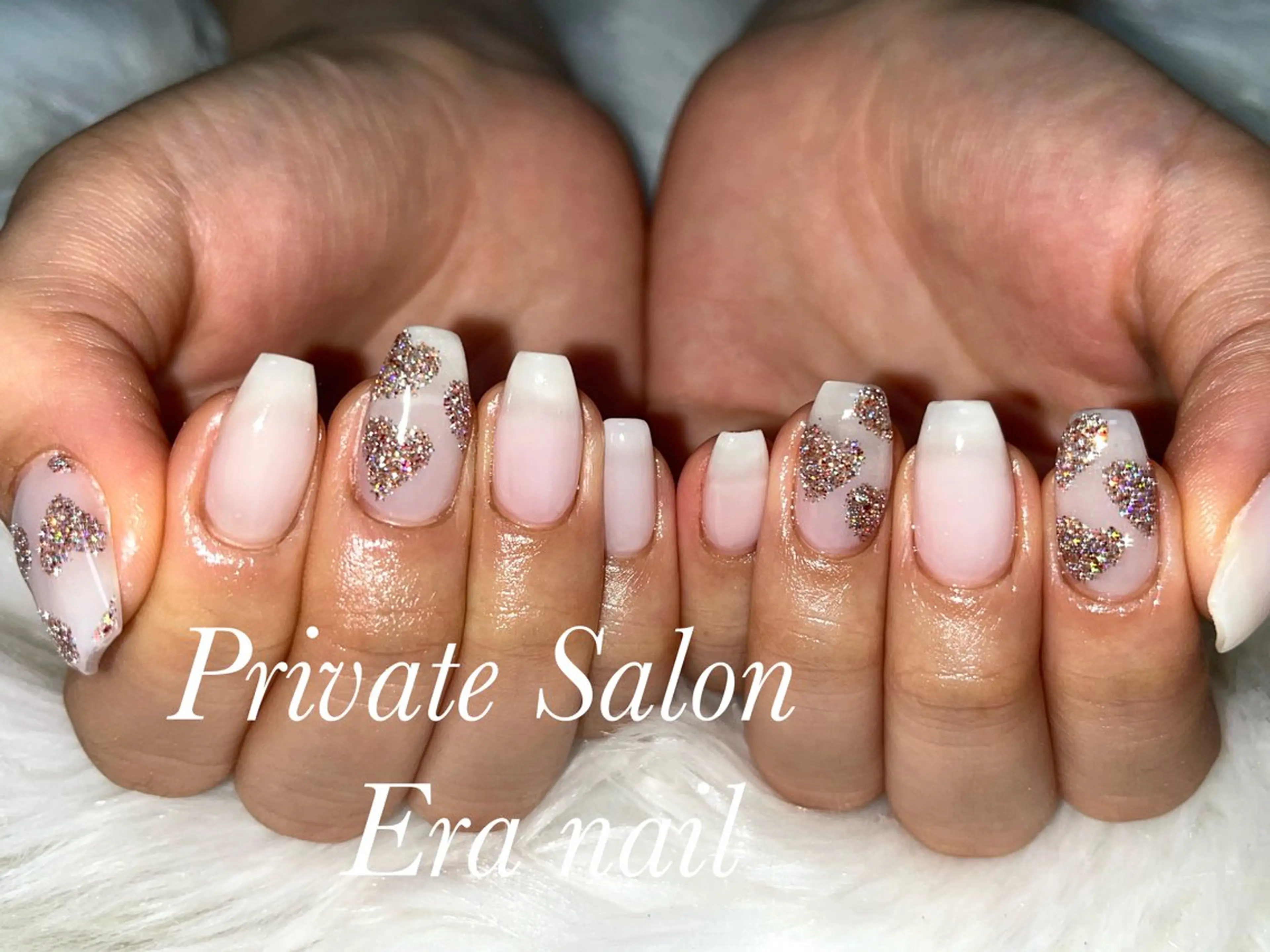 ネイル フラッシュネイル ハート Era nailのネイルデザイン