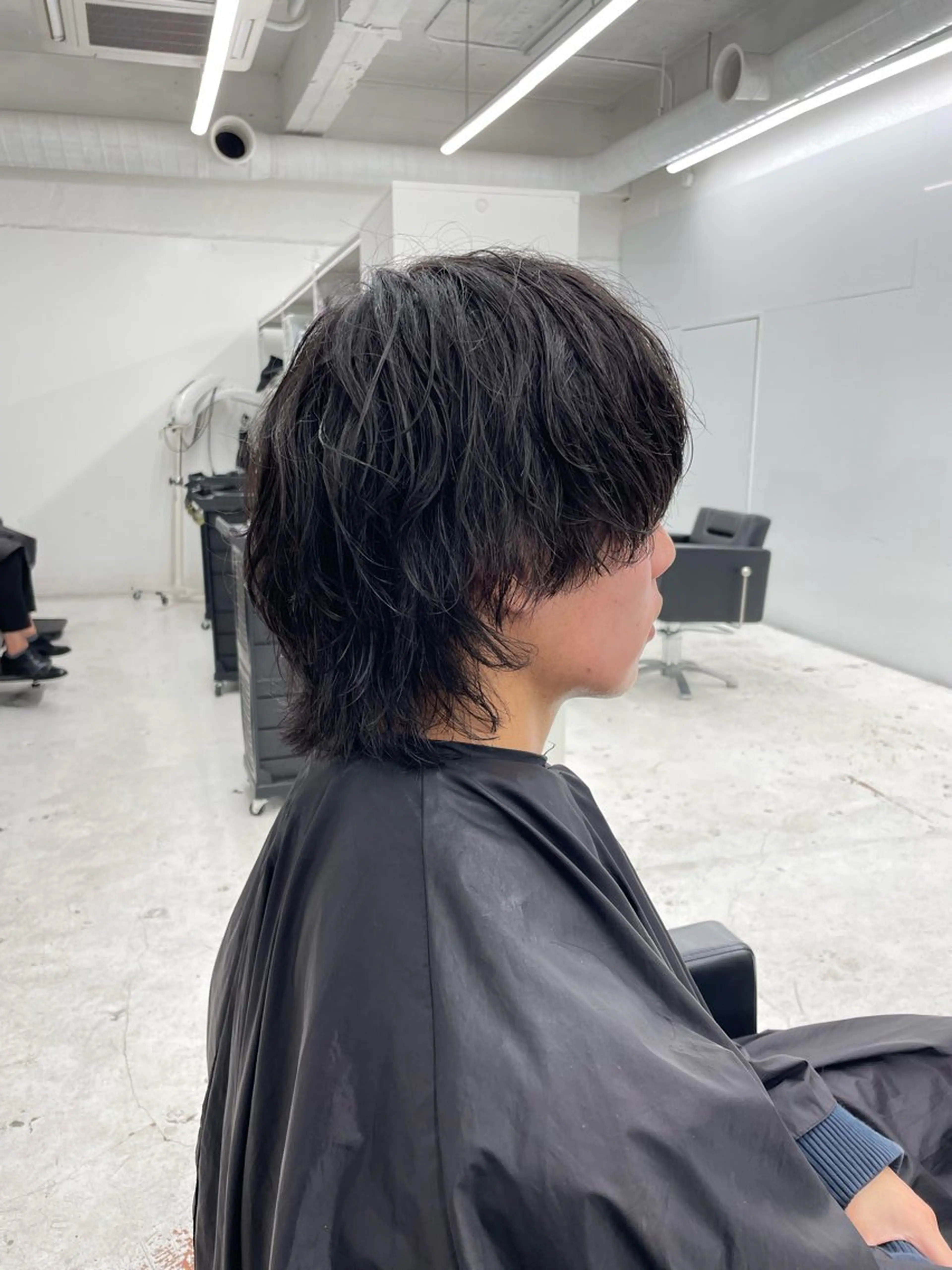 ミディアム パーマ メンズ メンズウルフカット ウルフカット 【柏メンズパーマ職人 】店長　KAZUMAのヘアスタイル