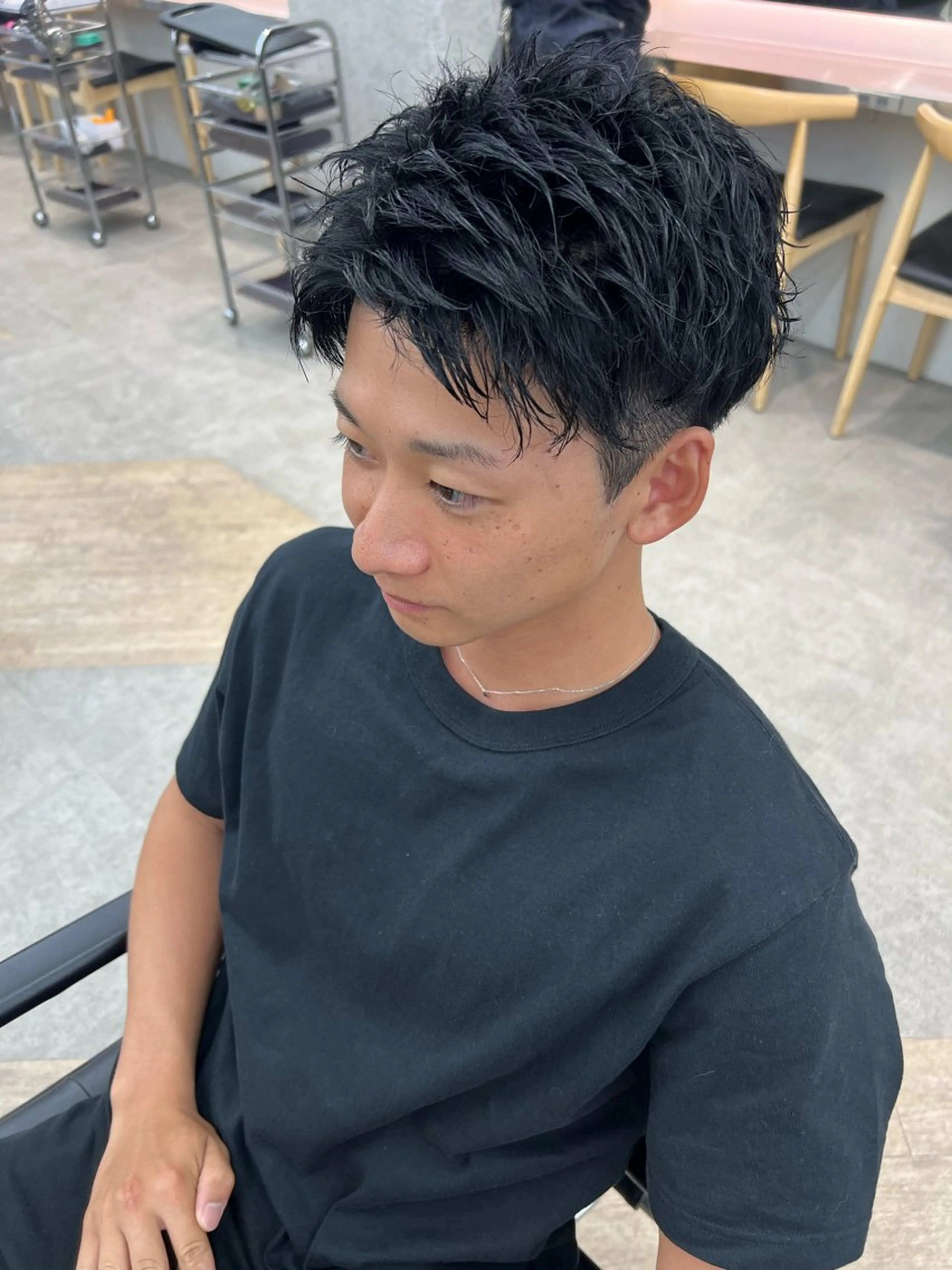 パーマ メンズ カット パーマ 🌀toa/波巻き✨ /メンズパーマ／栄のヘアスタイル