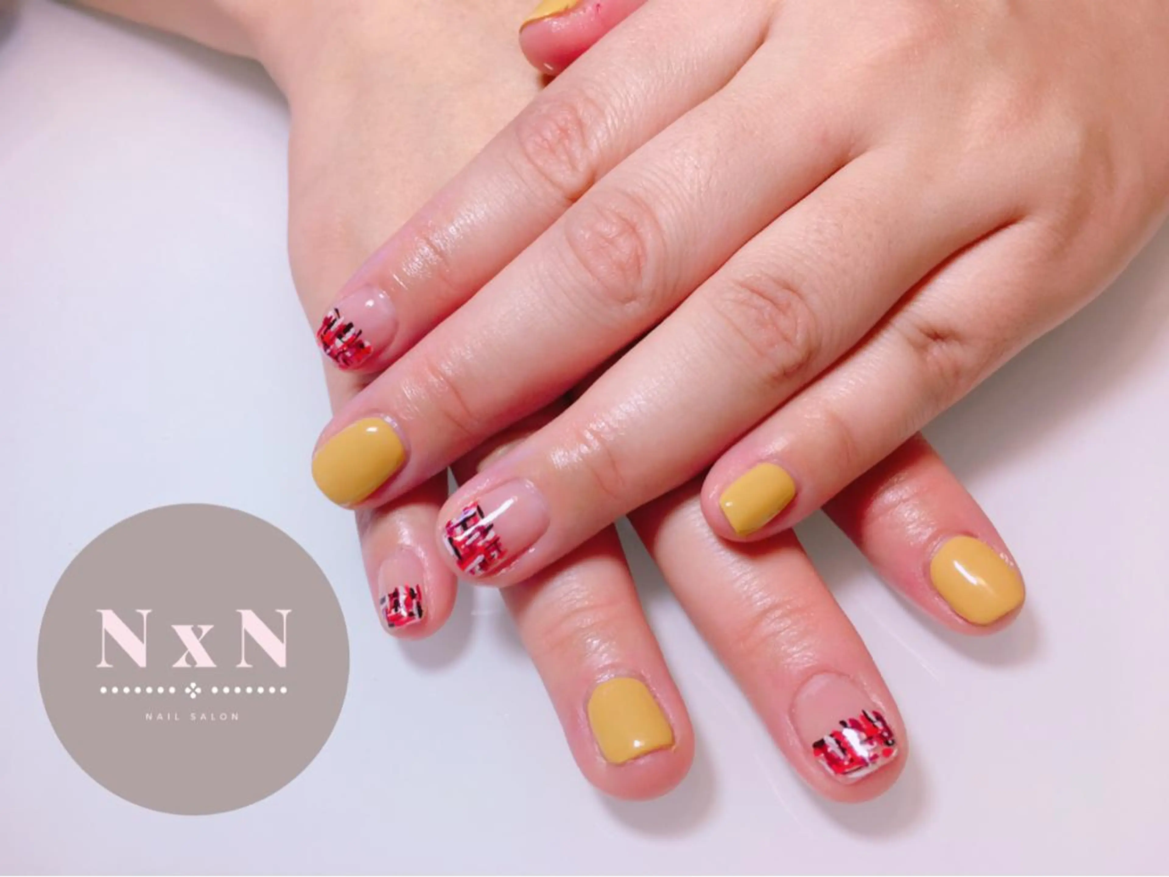 ネイル ツイードネイル ハンドネイル nail salon N×Nのネイルデザイン