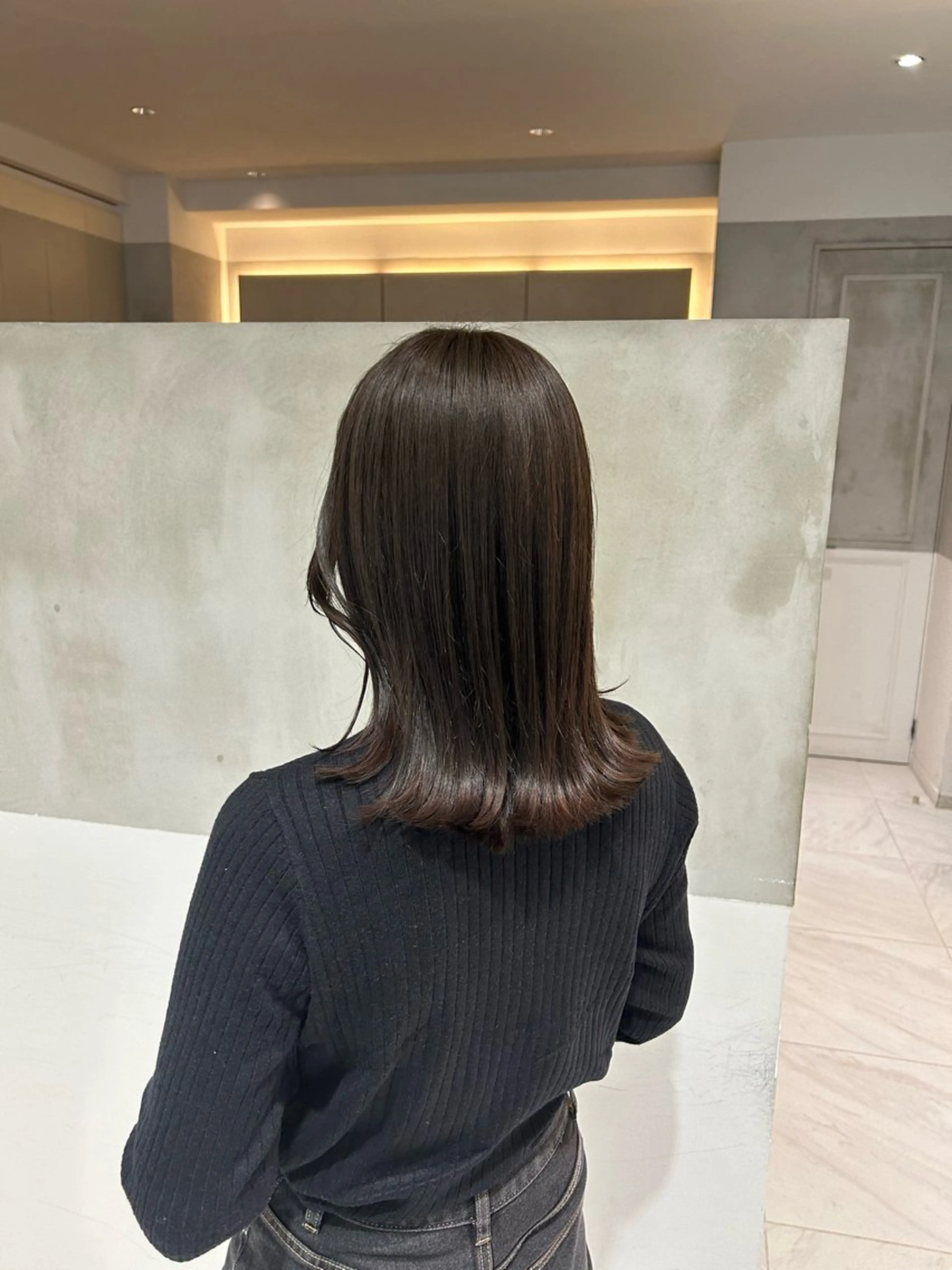 ミディアム カラー ブラウンカラー ラベンダーカラー ラベンダーブラウン ヘアカラー トリートメント ナチュラル/韓国💎 haruka 💎のヘアスタイル