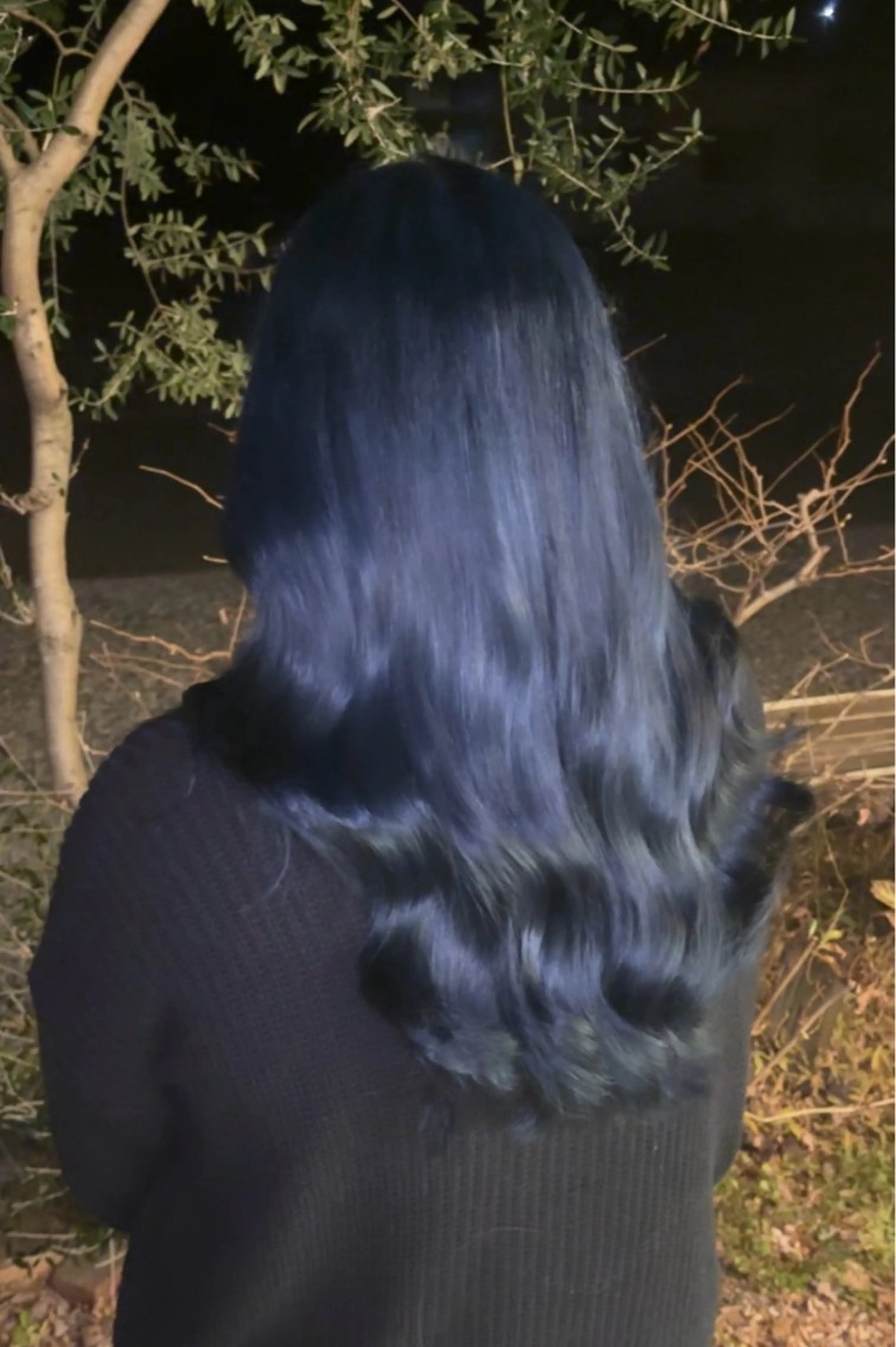 カラー 黒髪 ブルーカラー ブルーブラック ヘアカラー トリートメント Riona ハイトーン/カラー♡のヘアスタイル