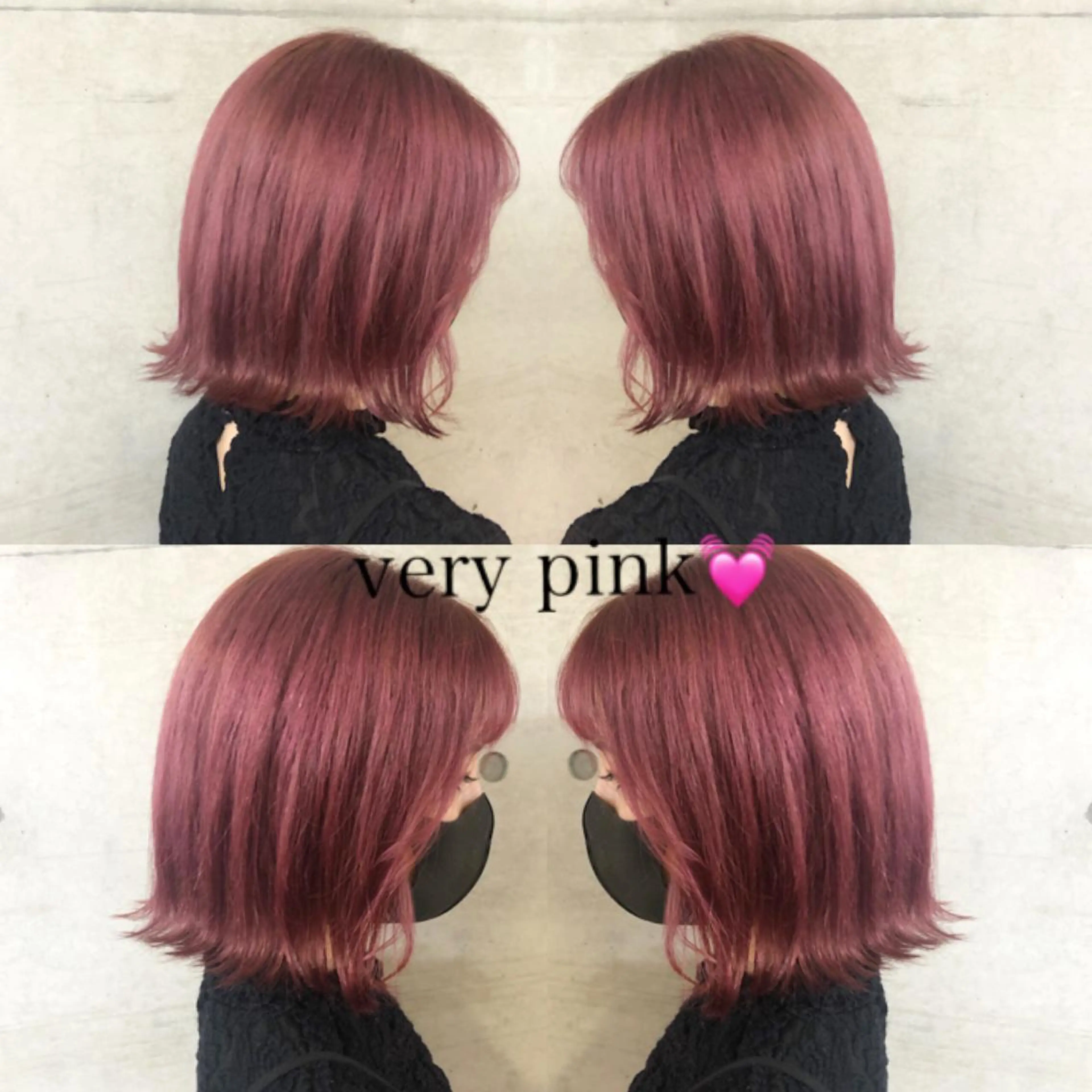 ショート カラー ピンクカラー ヘアカラー nagisa /縮毛矯正のヘアスタイル