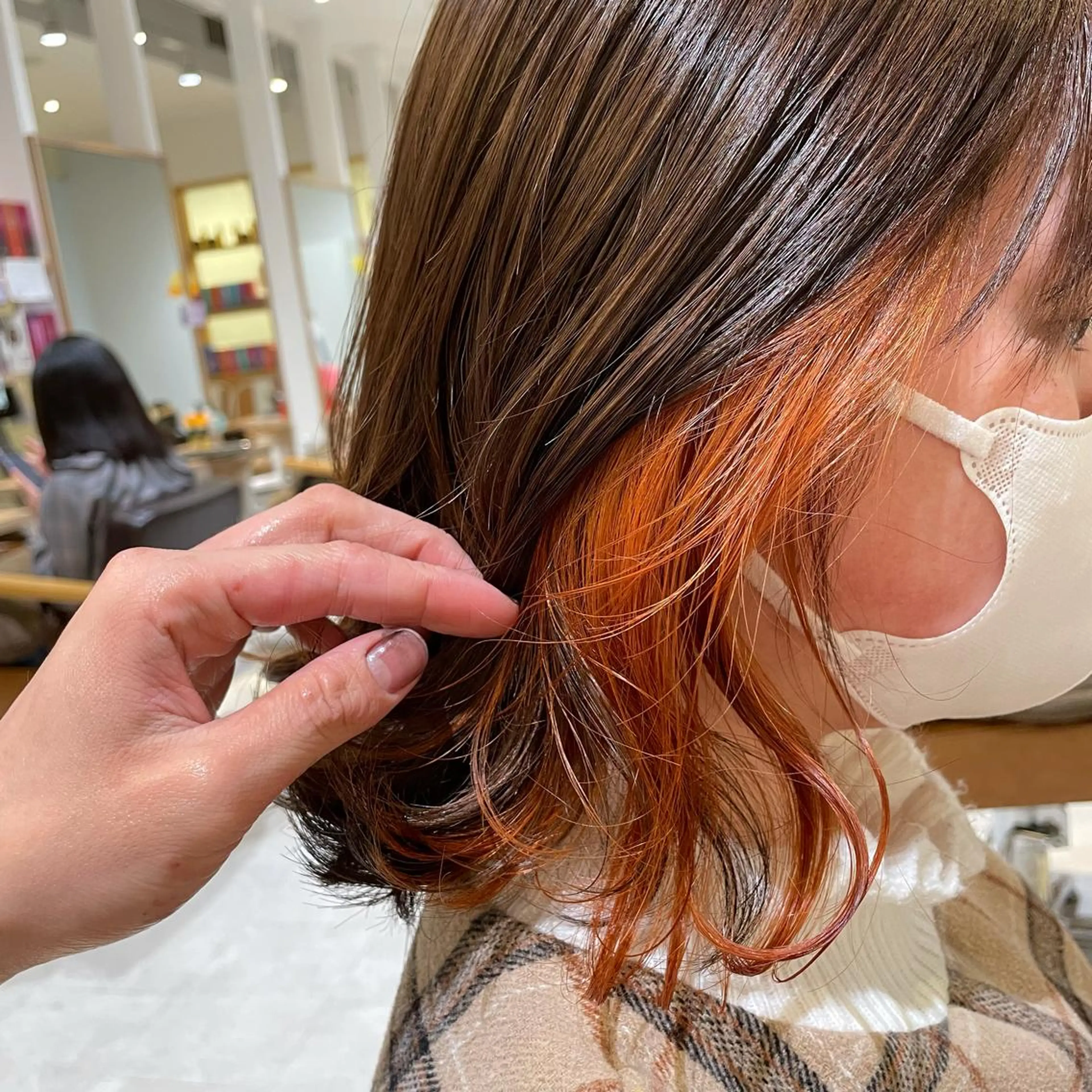 ショート カラー ヘアカラー 心斎橋/ブリーチなし 髪質改善/レイヤーのヘアスタイル