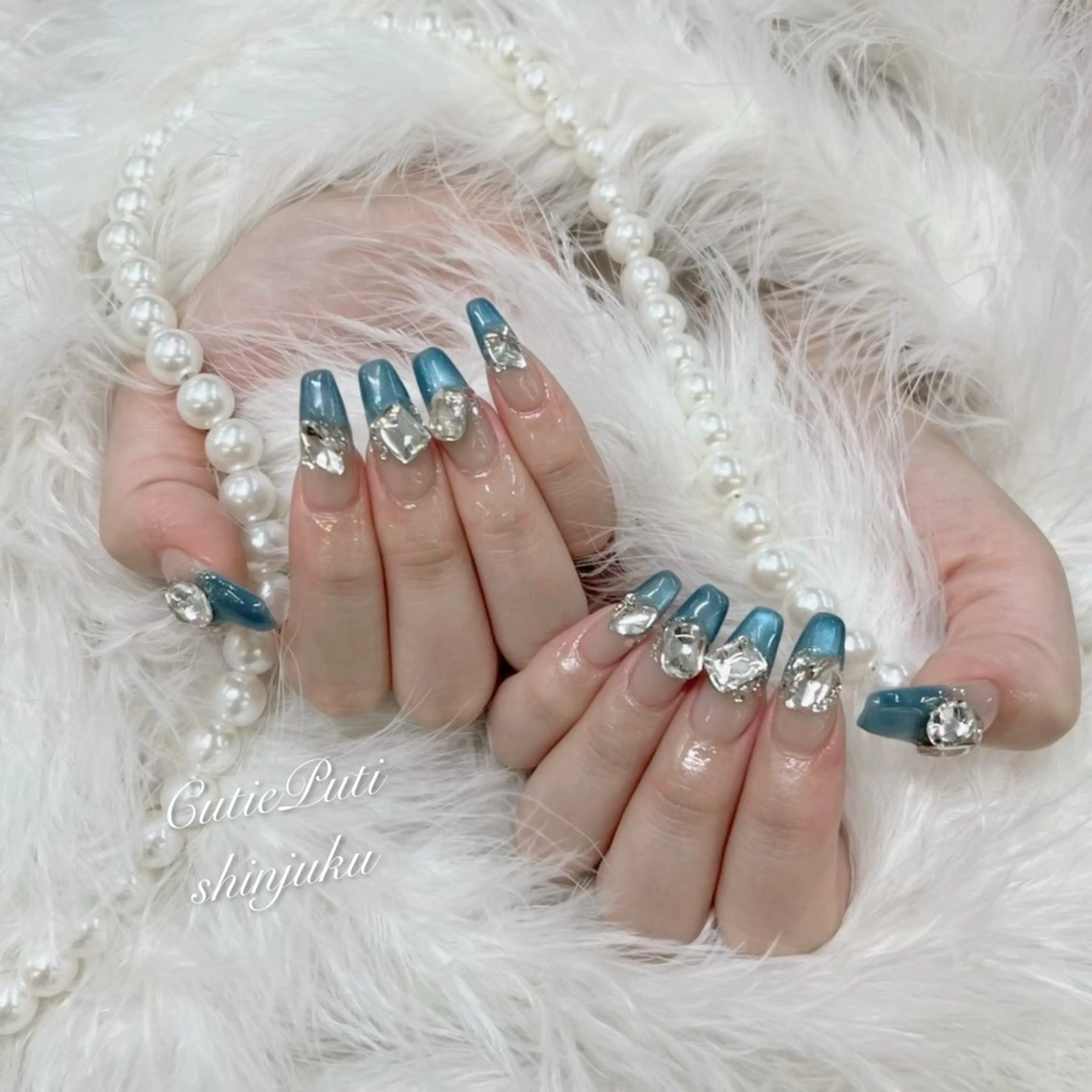 ネイル マグネットネイル ワンホンネイル NailSalon CutiePutiのネイルデザイン