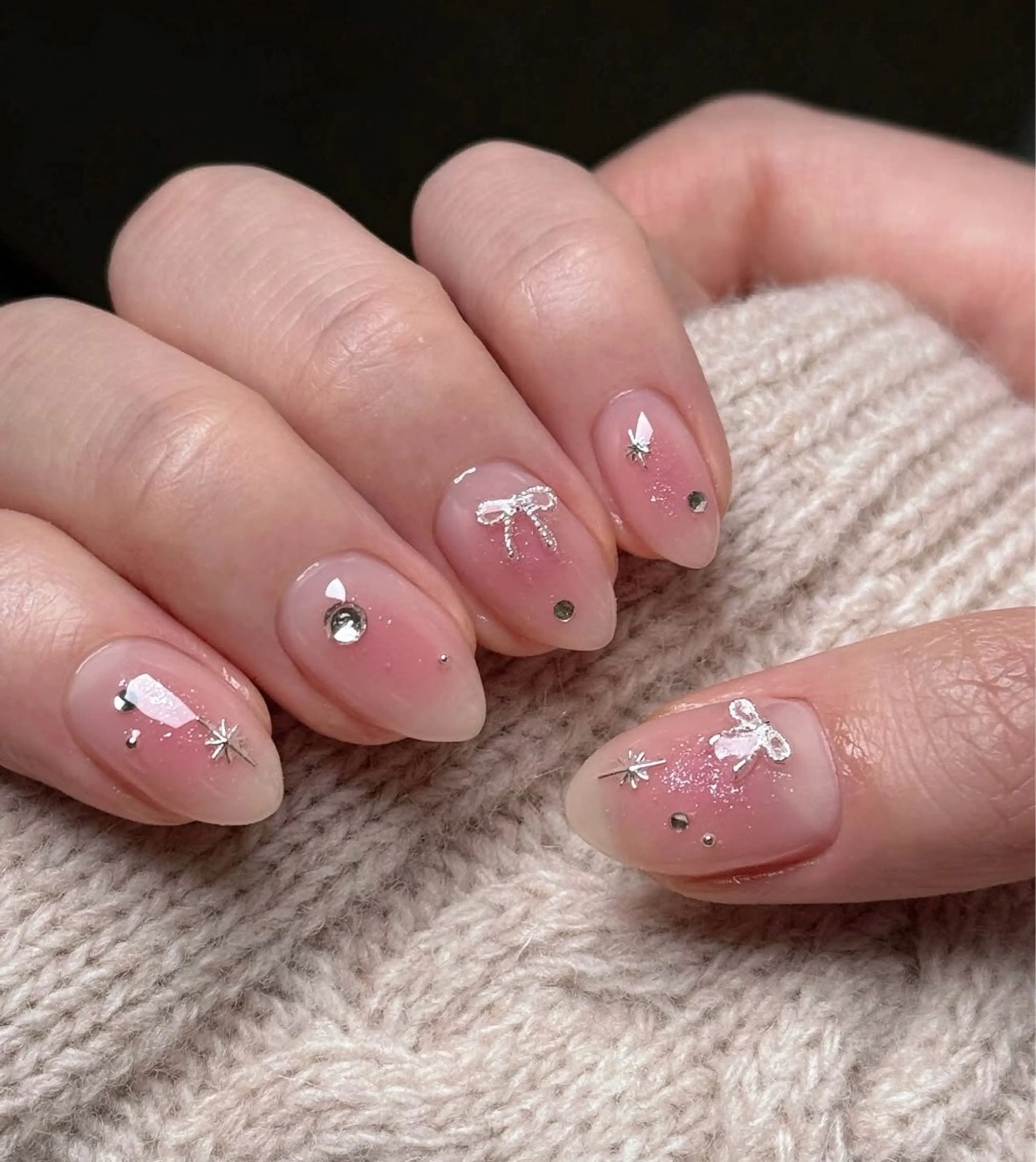 ネイル 韓国ネイル 持ち込み ニュアンスネイル ネイルチップ ハンドネイル TABI ANA.CHUOのネイルデザイン