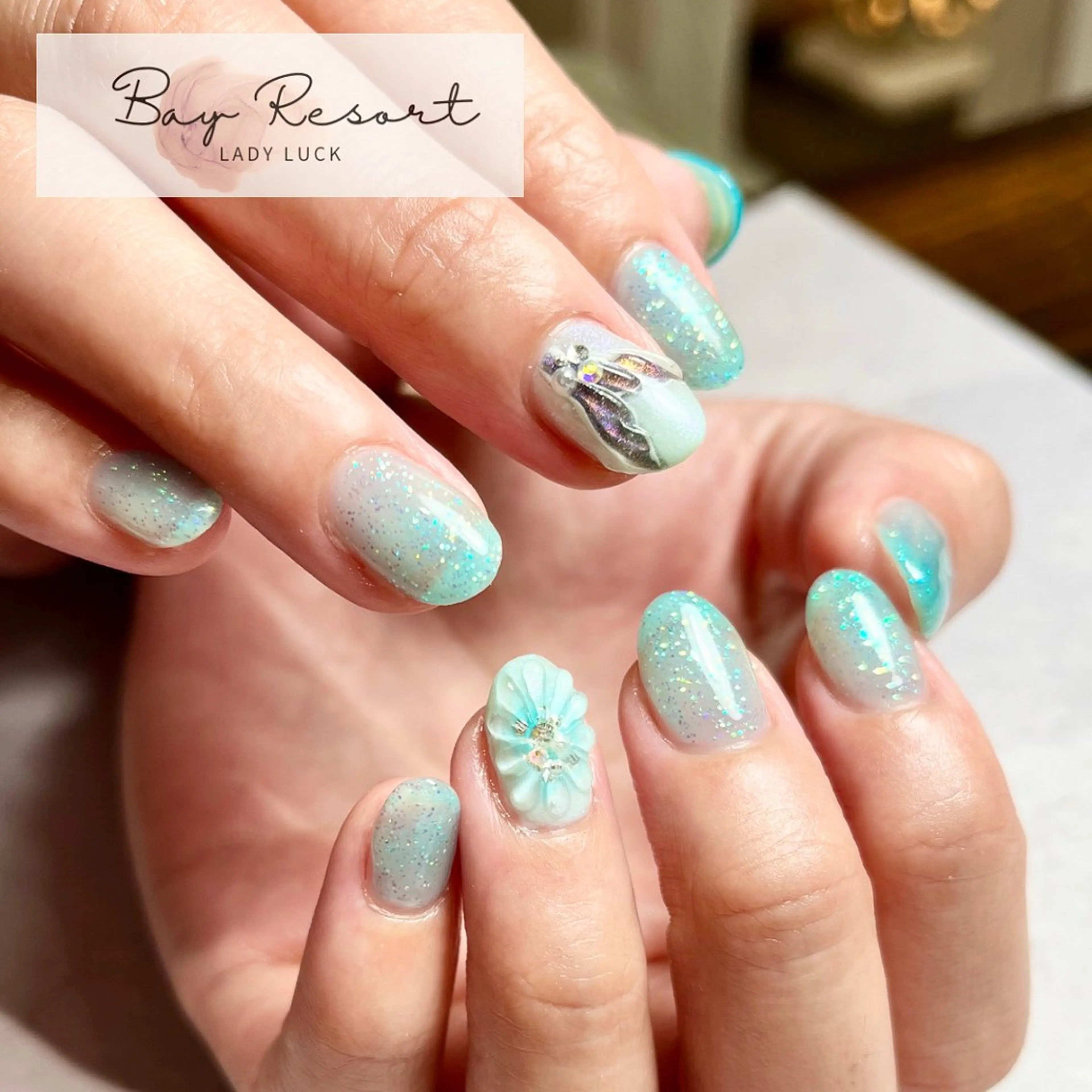 ネイル シンプルネイル Lady L.Bay Resort Yaeのネイルデザイン