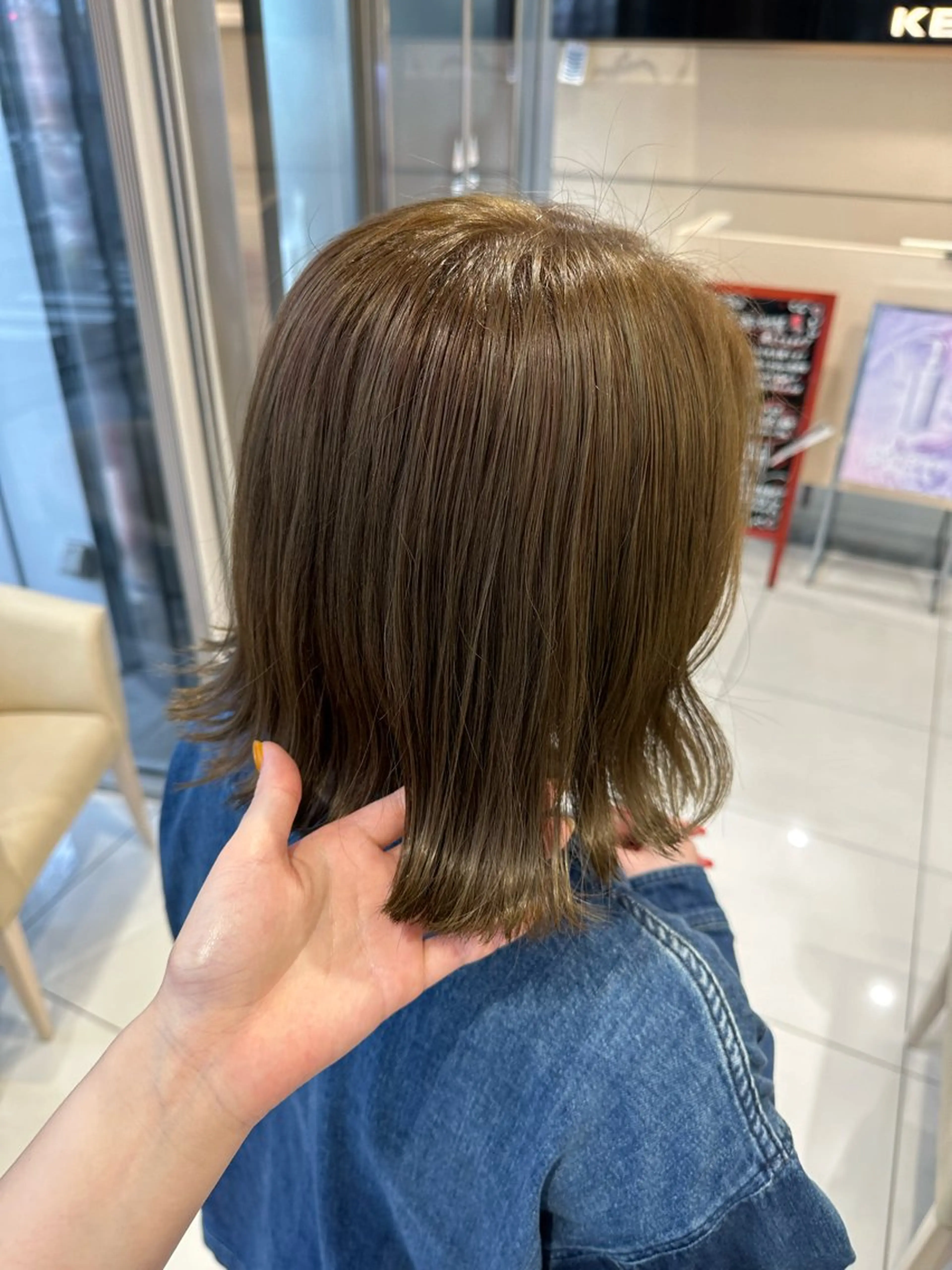 ミディアム カラー ヘアカラー クロスパーマ/うる艶 カラー/Kurumiのヘアスタイル