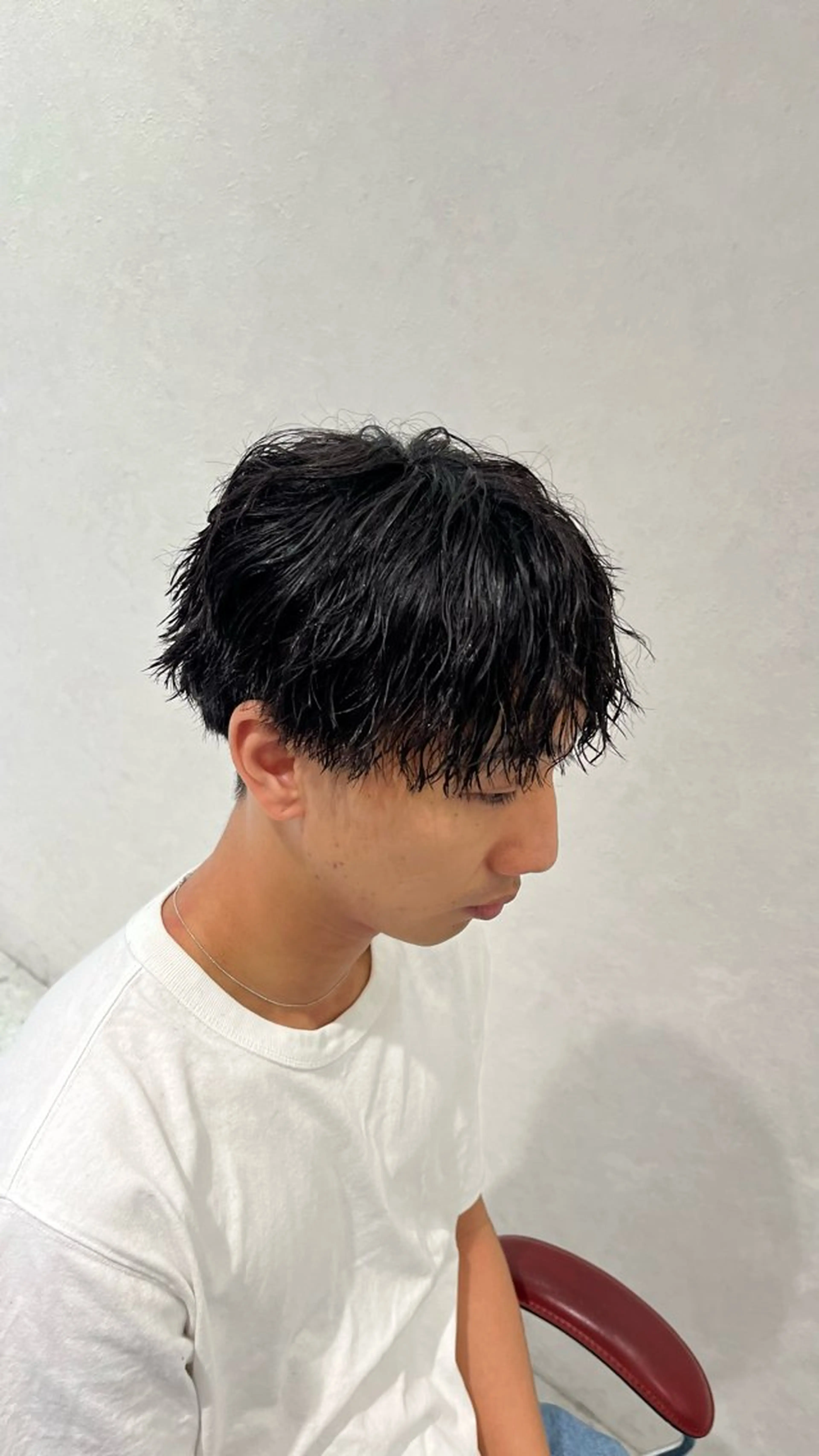 パーマ メンズ カット パーマ トリートメント 中屋 比呂のヘアスタイル