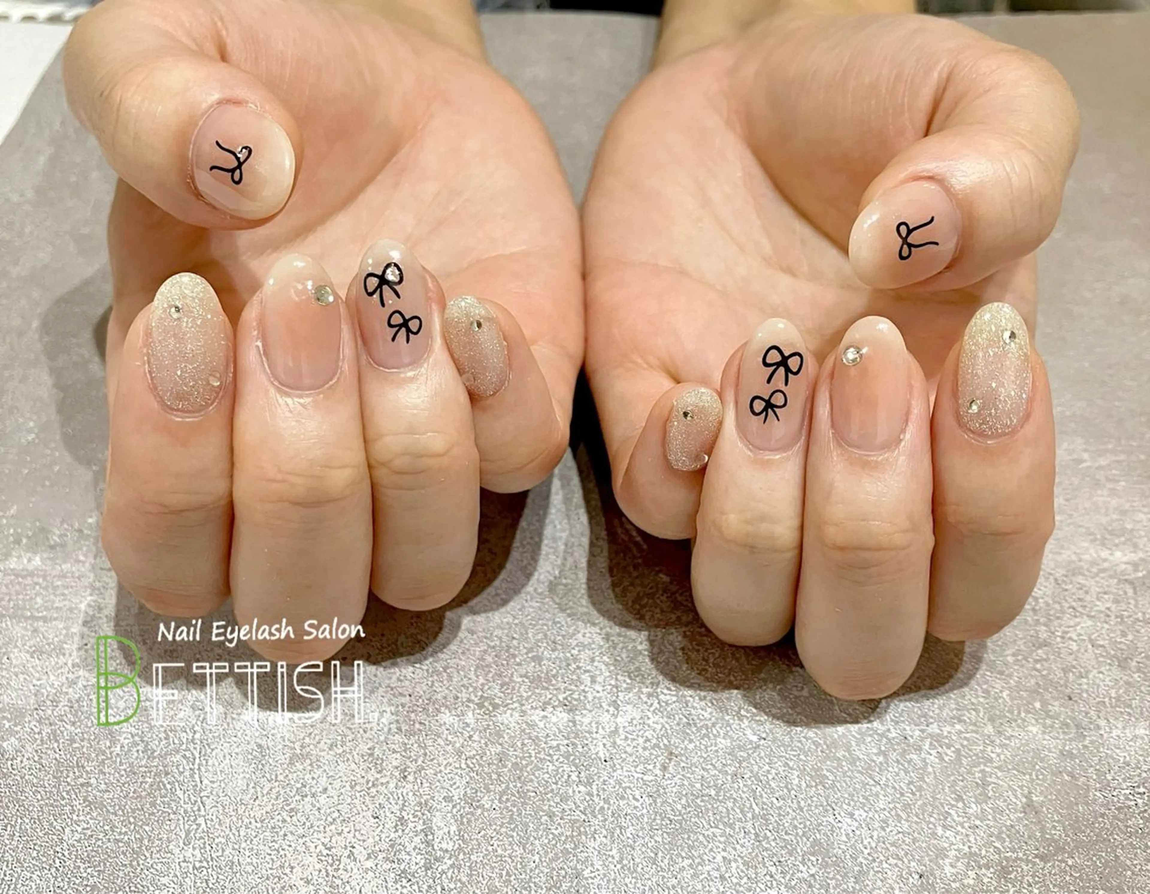 ネイル リボン ハンドネイル BETTISH. KUMIKO☺︎︎のネイルデザイン