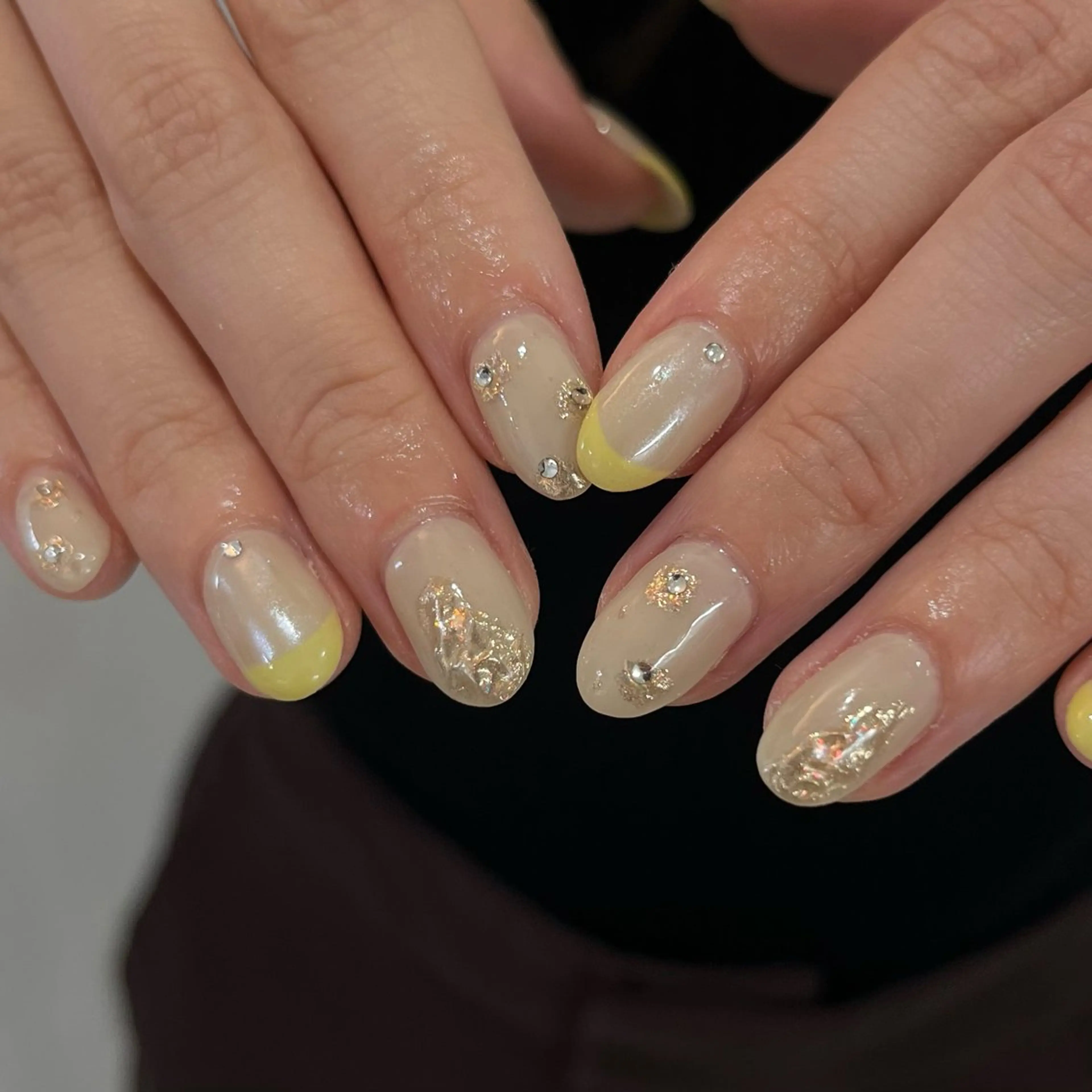 ネイル ハンドネイル Ray. ちゅるん系ニュアンスのネイルデザイン