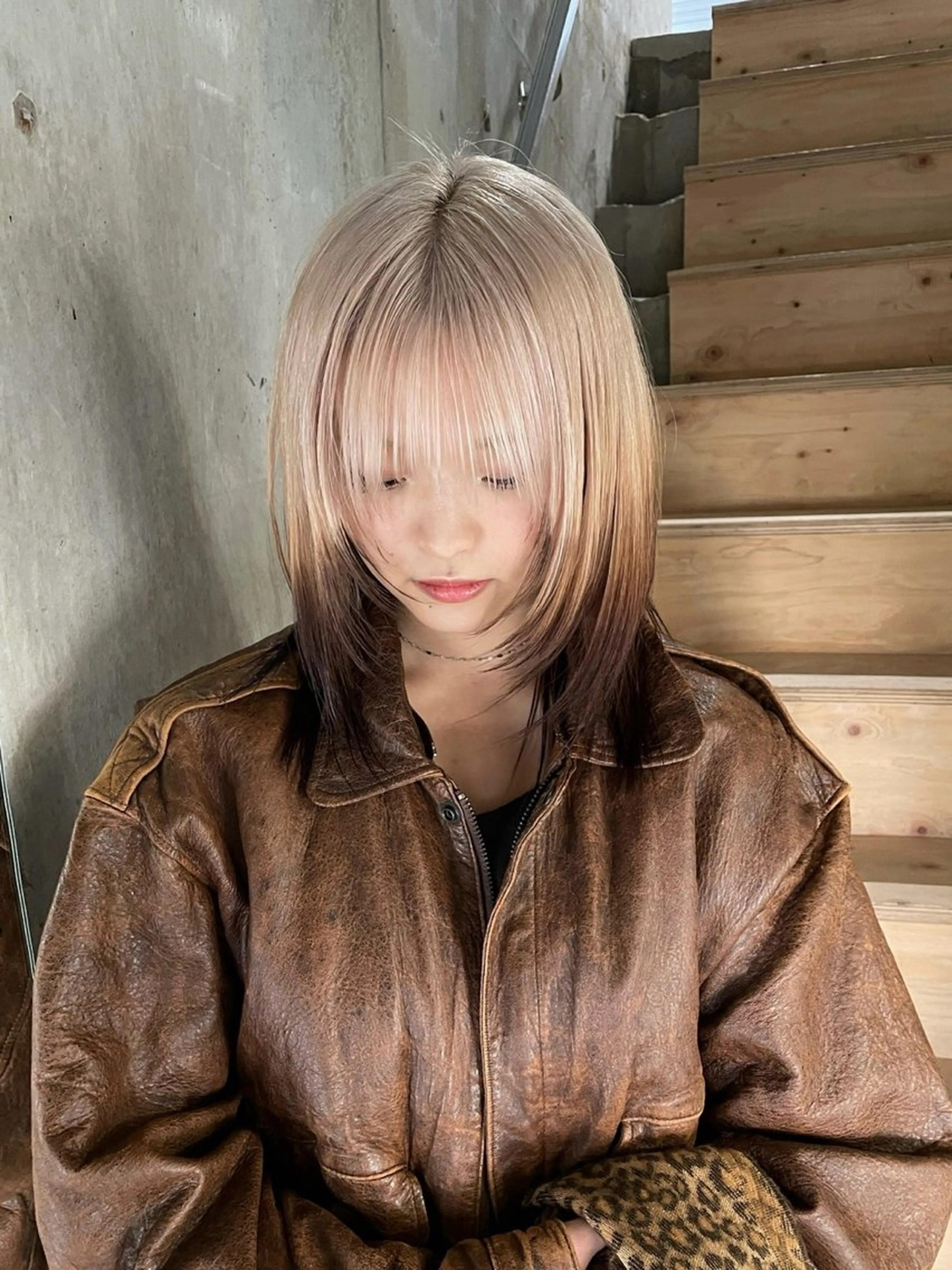 ミディアム カラー saika🖤 モデル募集のヘアスタイル