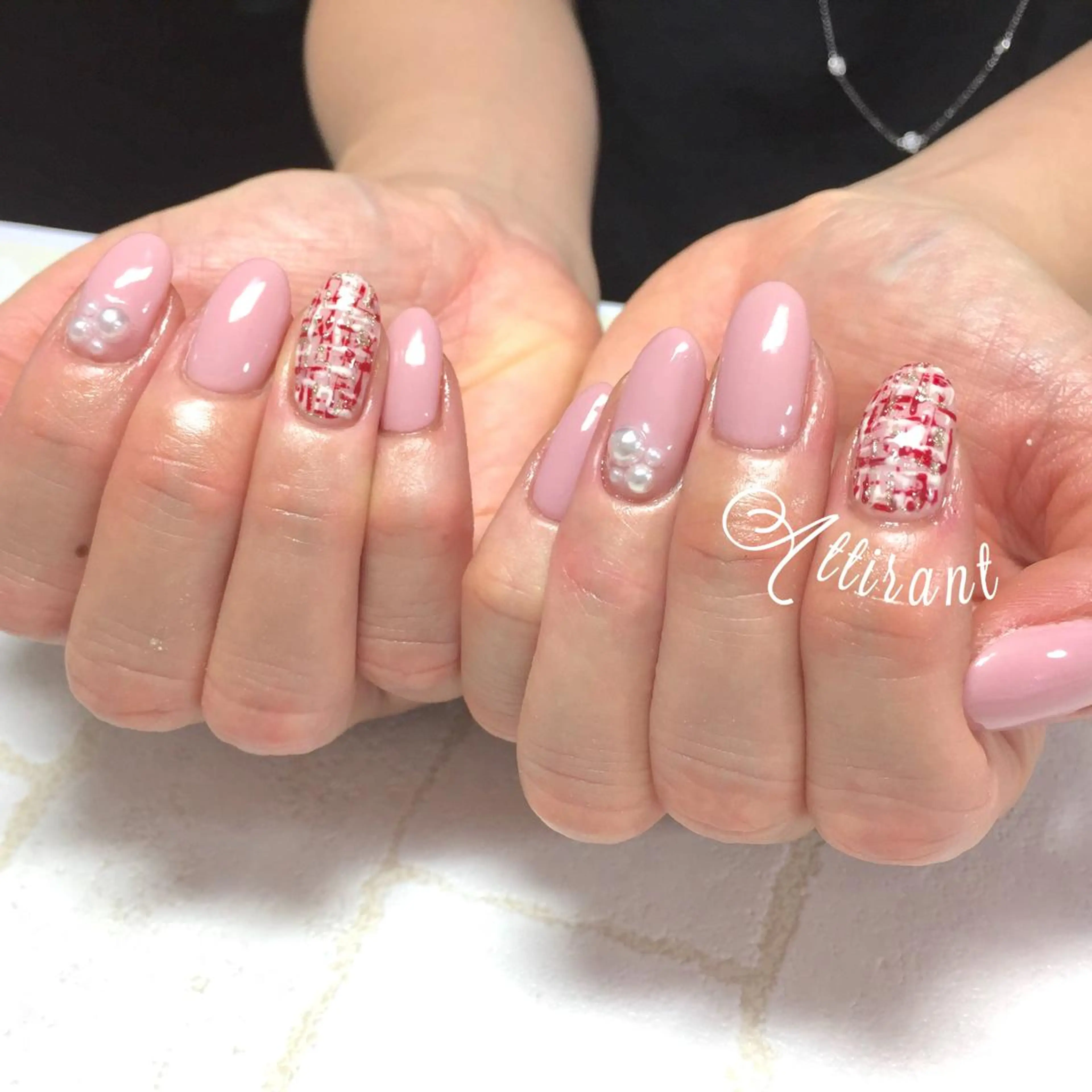 ネイル アートネイル シンプルネイル ハンドネイル ネイルサロン アティロン所属・ネイルサロン アティロンのネイルデザイン