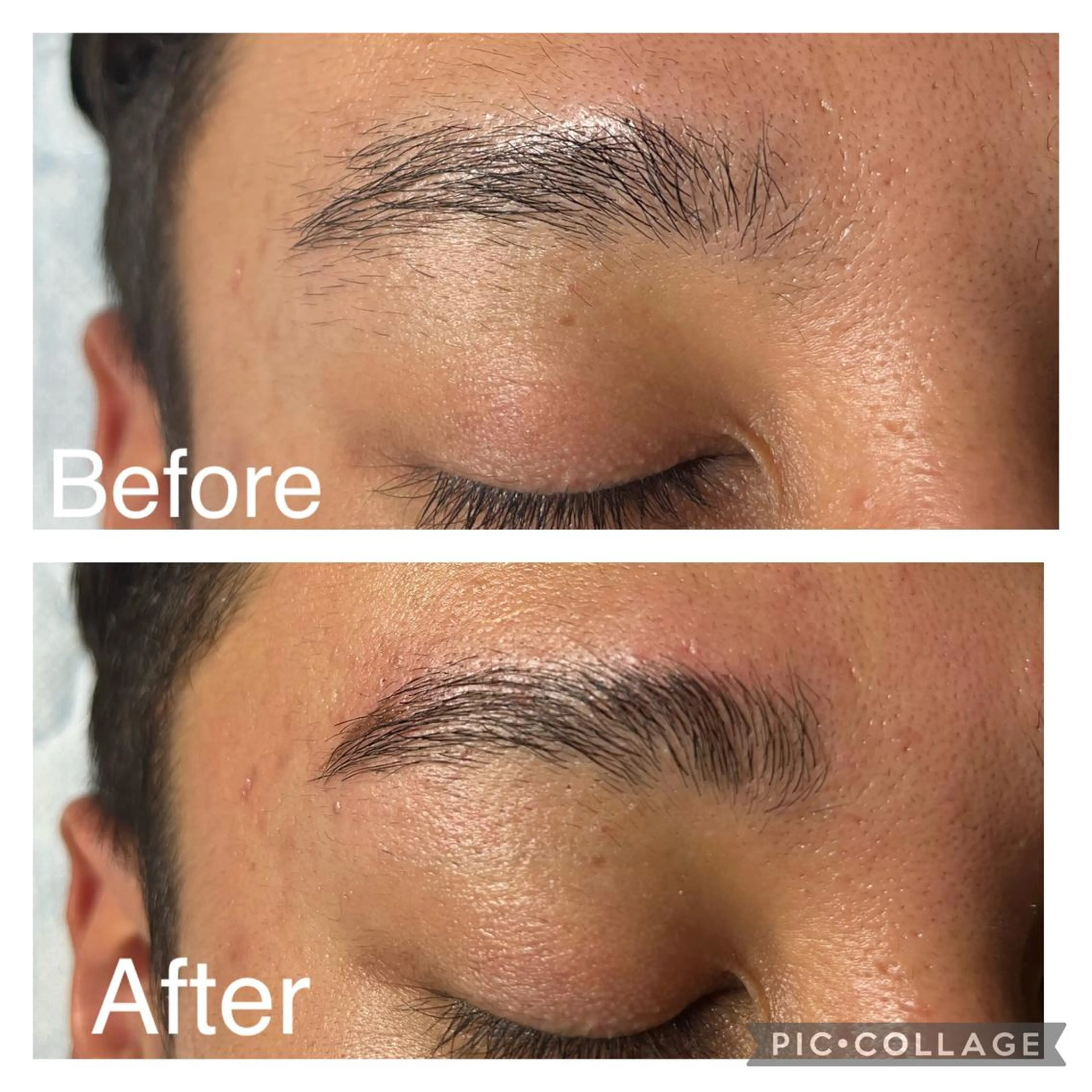 ハリウッドブロウリフト、眉毛ワックスの写真