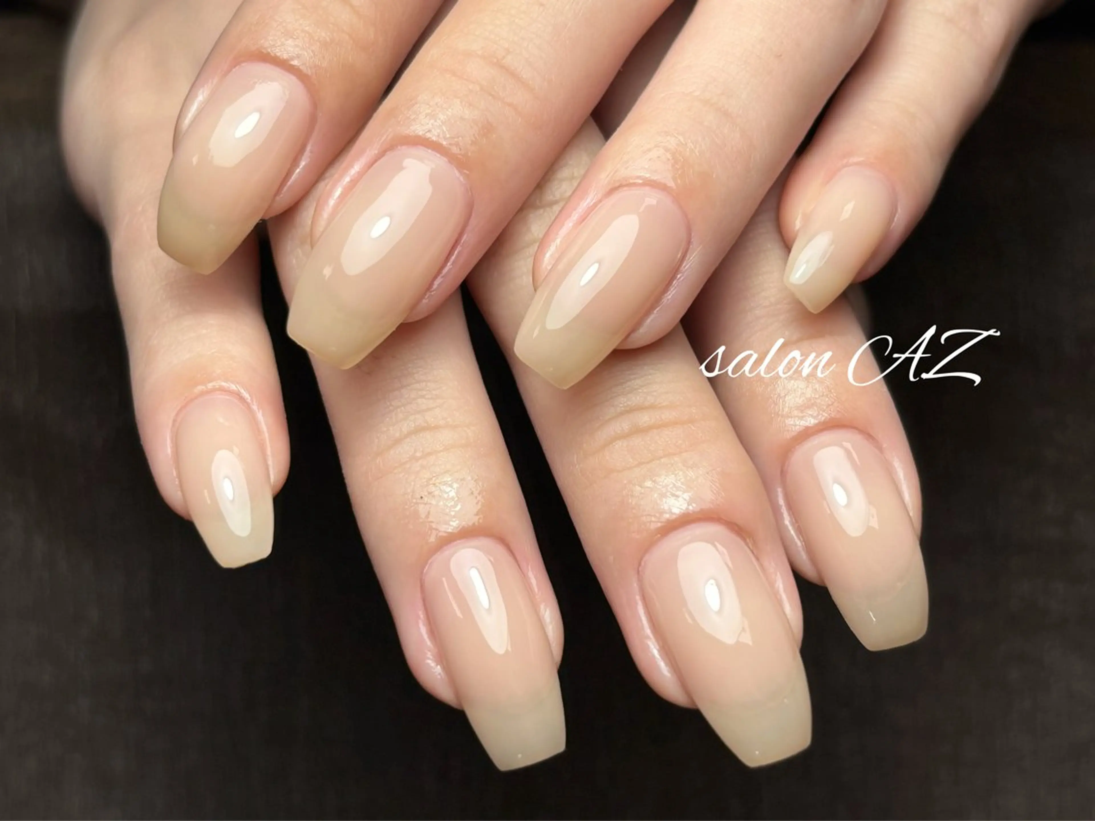 ネイル アートネイル 長さ出し フットネイル フレンチネイル ジェルネイル ハンドネイル salon AZのネイルデザイン