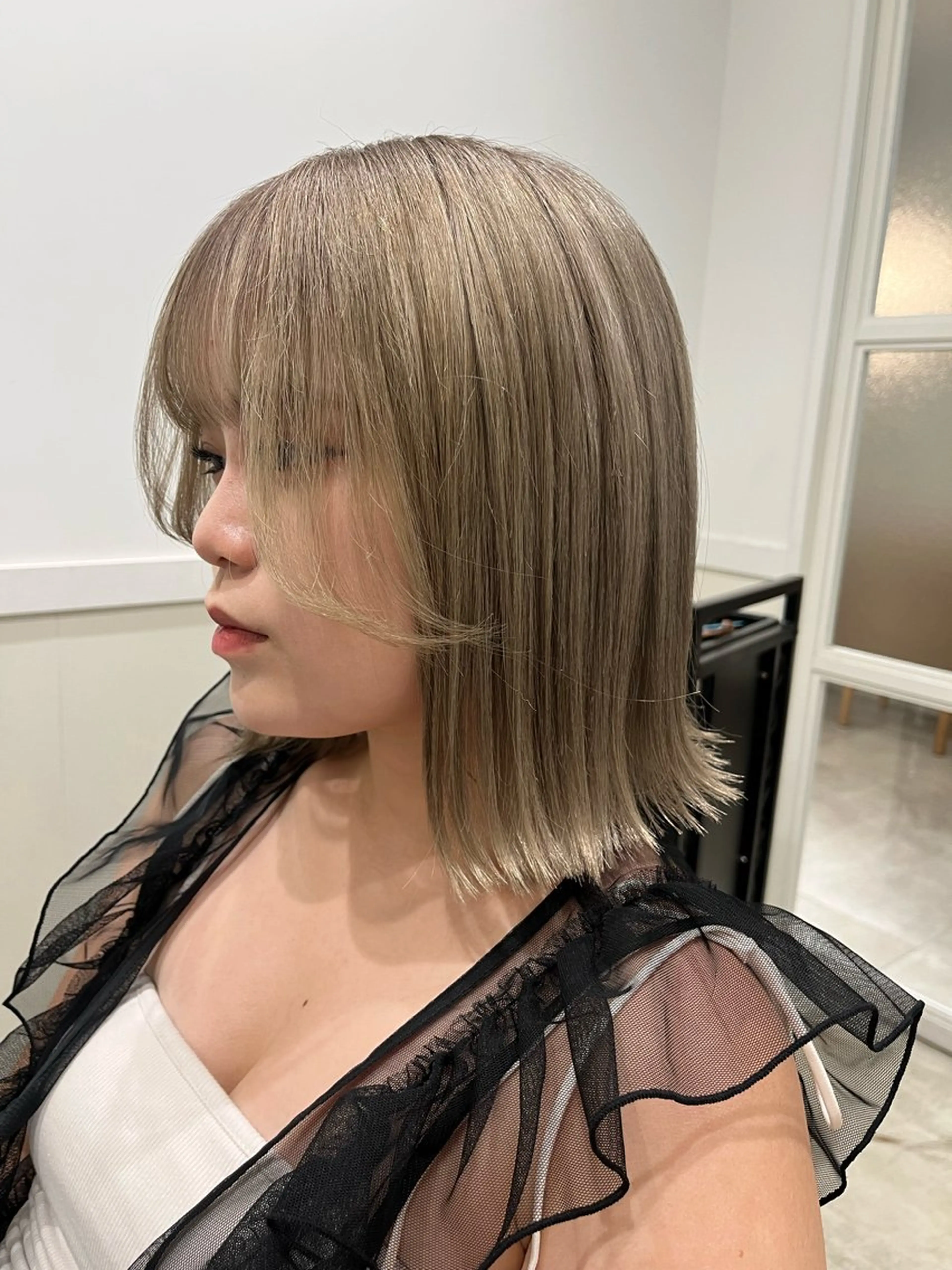 ミディアム カラー ブリーチ 透明感カラー ダブルカラー 髪質改善 縮毛矯正 カット ヘアカラー トリートメント Go   Today シェアサロン　横浜店所属・【ただの天才 🎨】のヘアスタイル