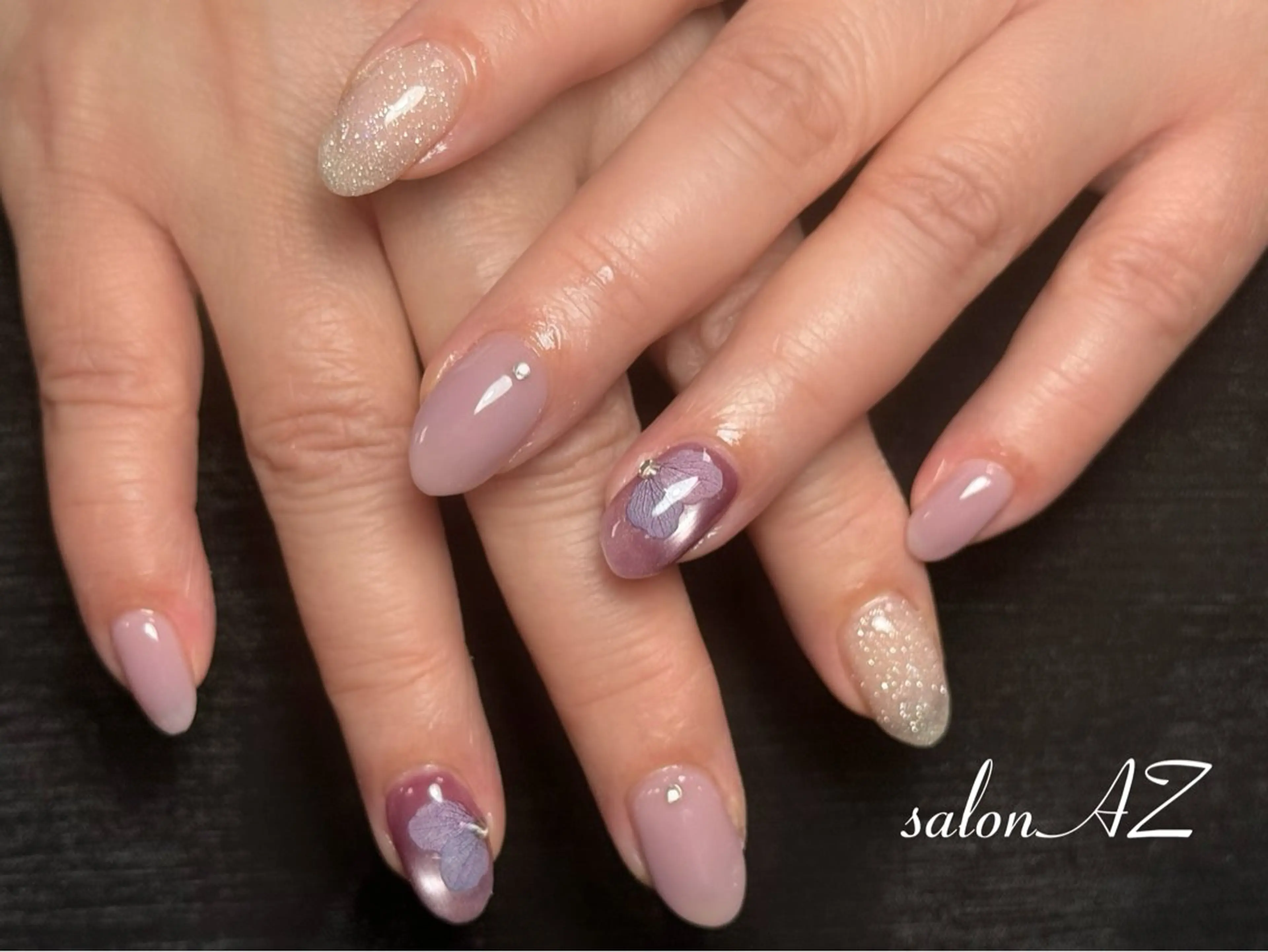 ネイル アートネイル フットネイル フレンチネイル マグネットネイル 持ち込み ハンドネイル salon AZのネイルデザイン