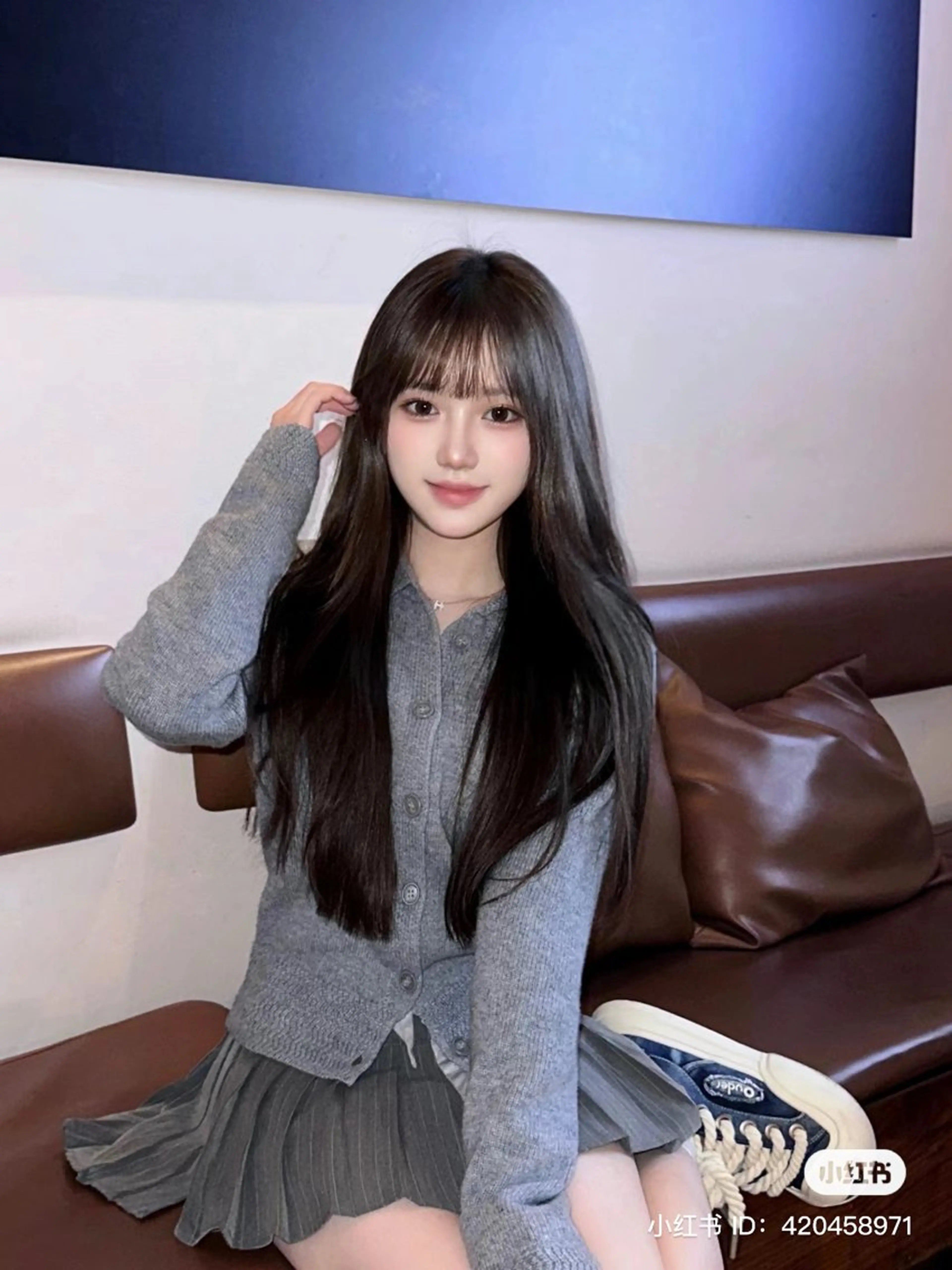 ロング カラー ヘアカラー 韓国風暗髪ヘア🤍 🫧MIREIのヘアスタイル