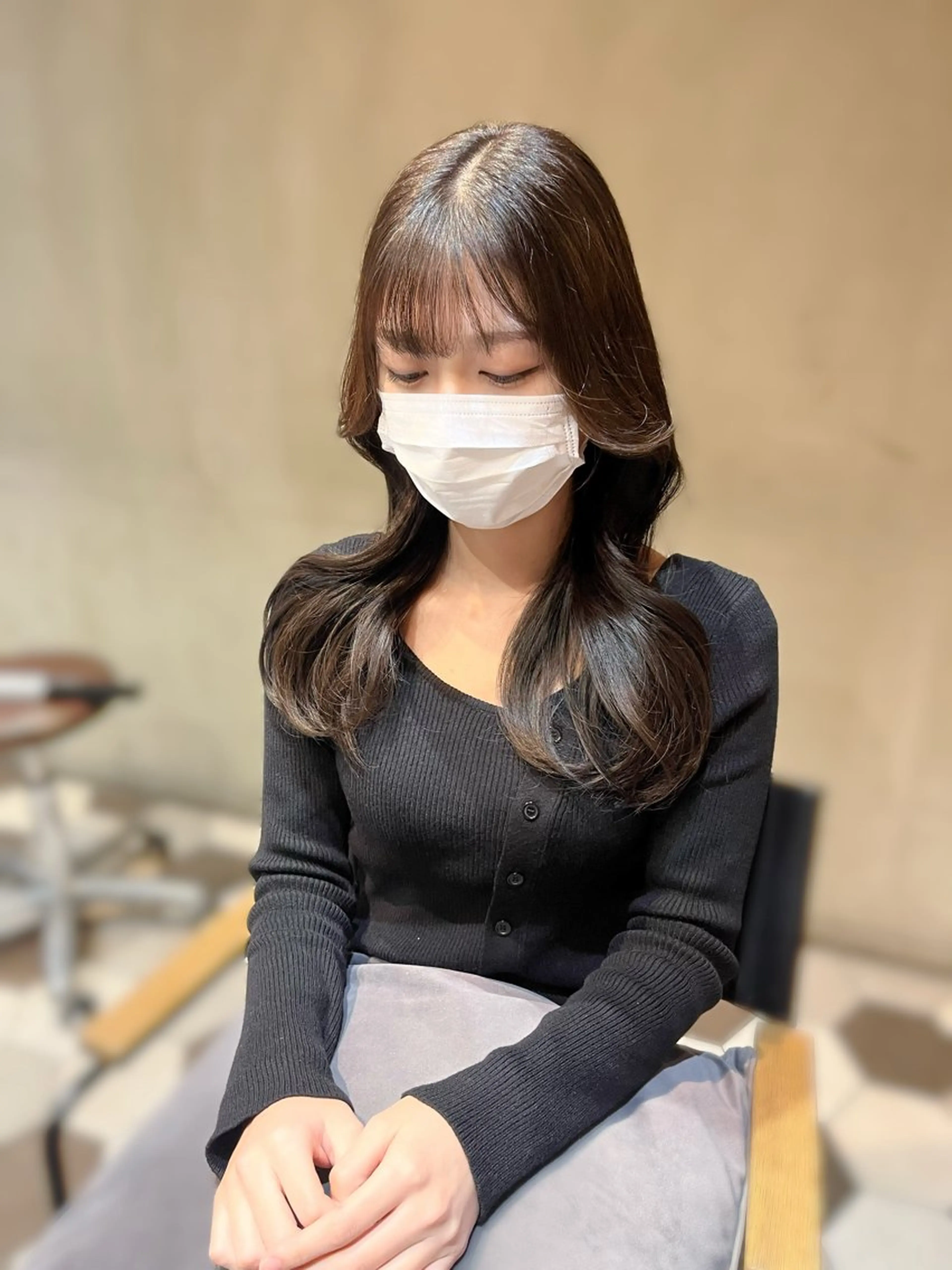 カラー ヘアアレンジ 似合わせ顔まわり カット💛森尾真由美のヘアスタイル