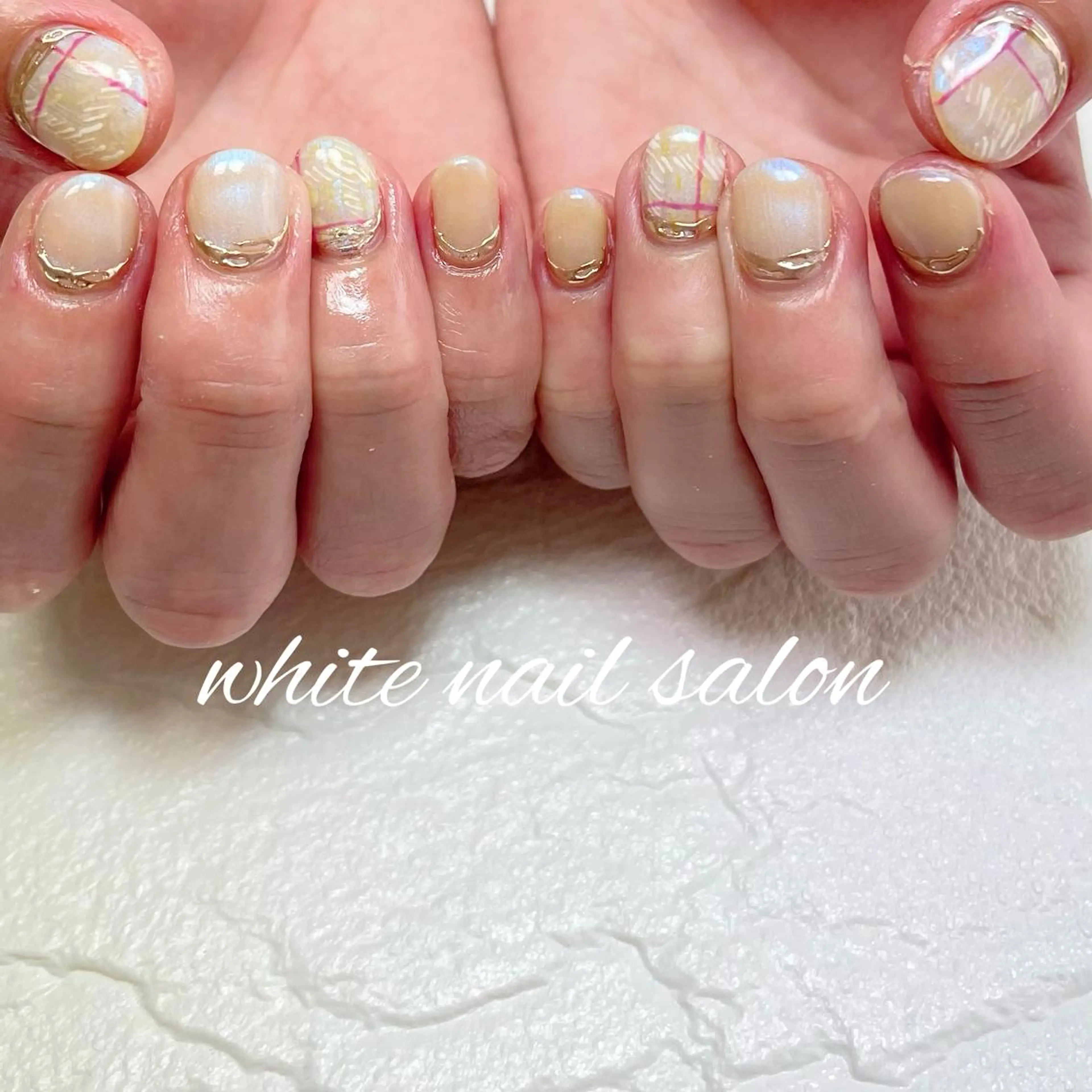 ネイル フットネイル ジェルネイル ハードジェル ラメ(グリッター) 持ち込み ハンドネイル white nail salonのネイルデザイン