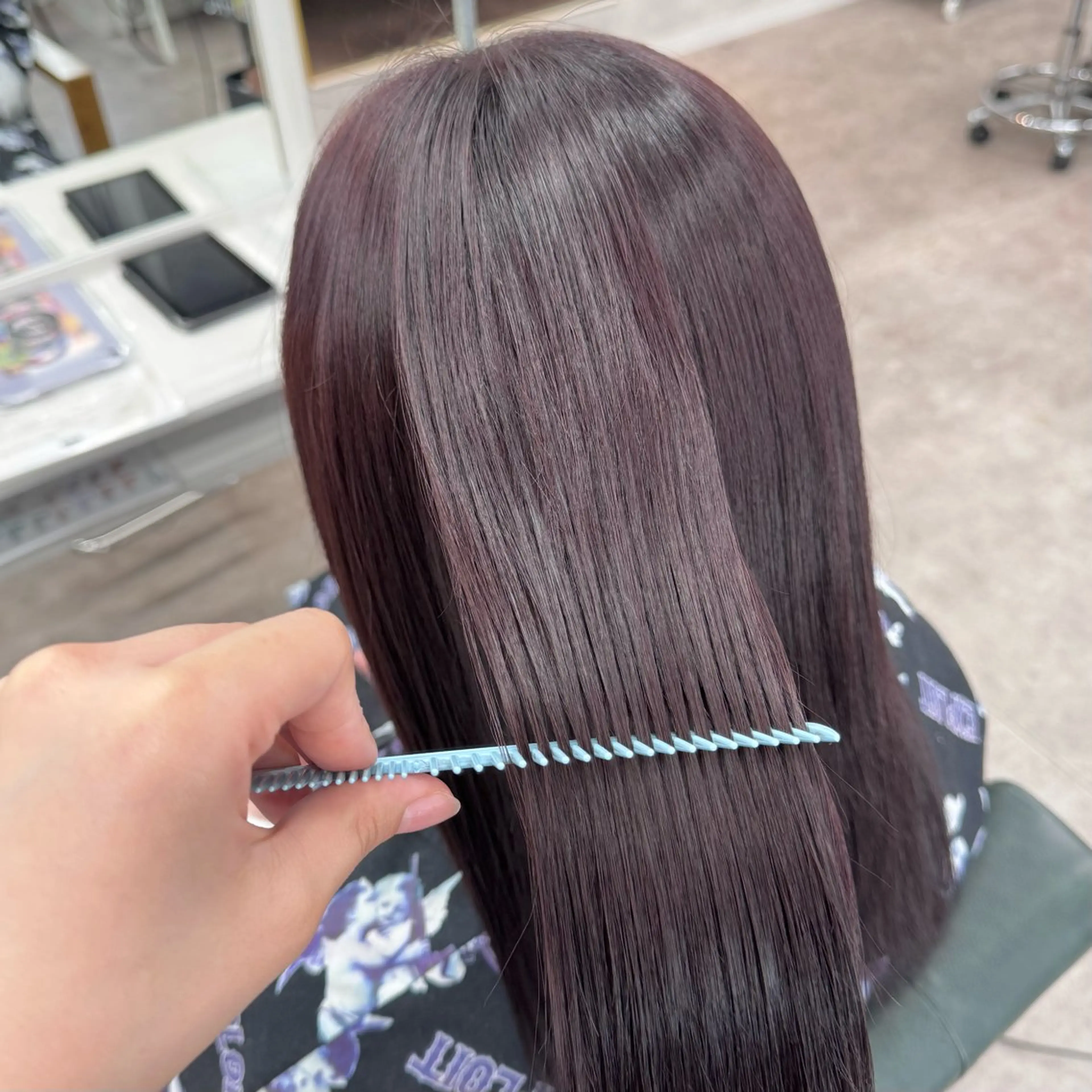 ロング カラー ヘアカラー JUNSHIN🦋 ヘアセット／カラーのヘアスタイル