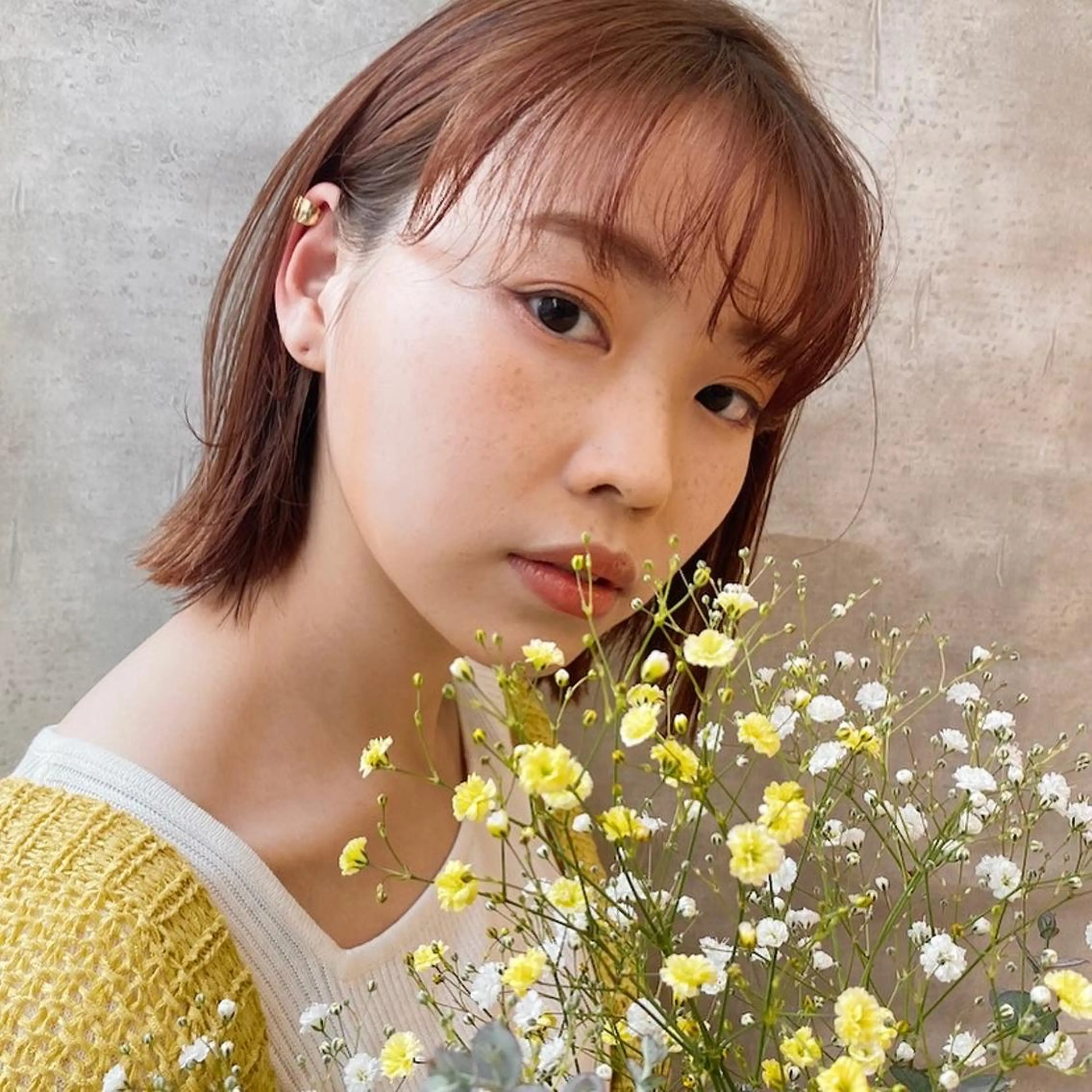 ミディアム カラー パーマ ヘアアレンジ ボブ 西山梨々【12/1〜 産休を頂きます🎀】のヘアスタイル