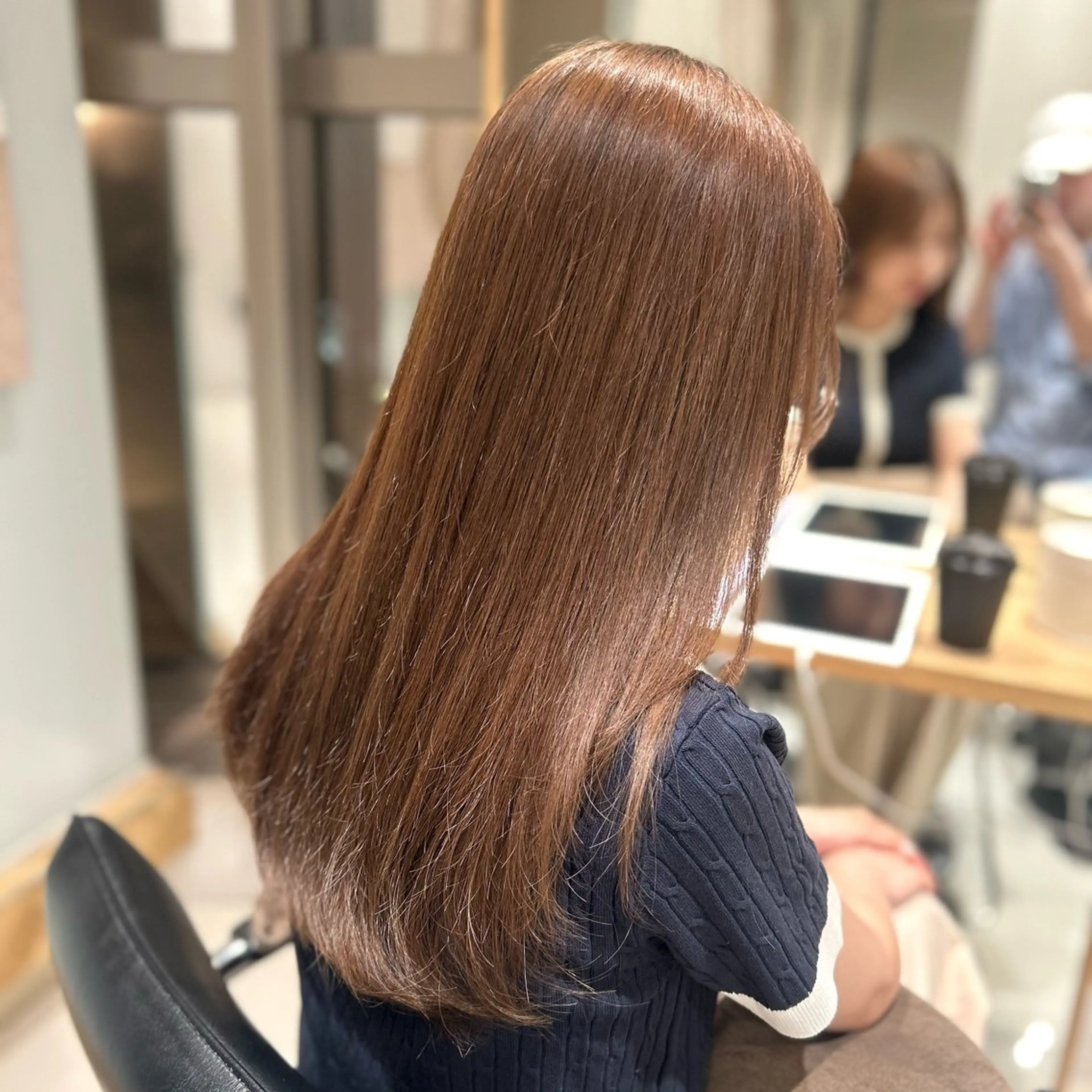 カラー ベージュカラー ブリーチ 透明感カラー ダブルカラー ブリーチなしカラー ヘアカラー ︎︎🌟韓国艶カラー ︎🌟璃奈 (ﾘﾅ)のヘアスタイル