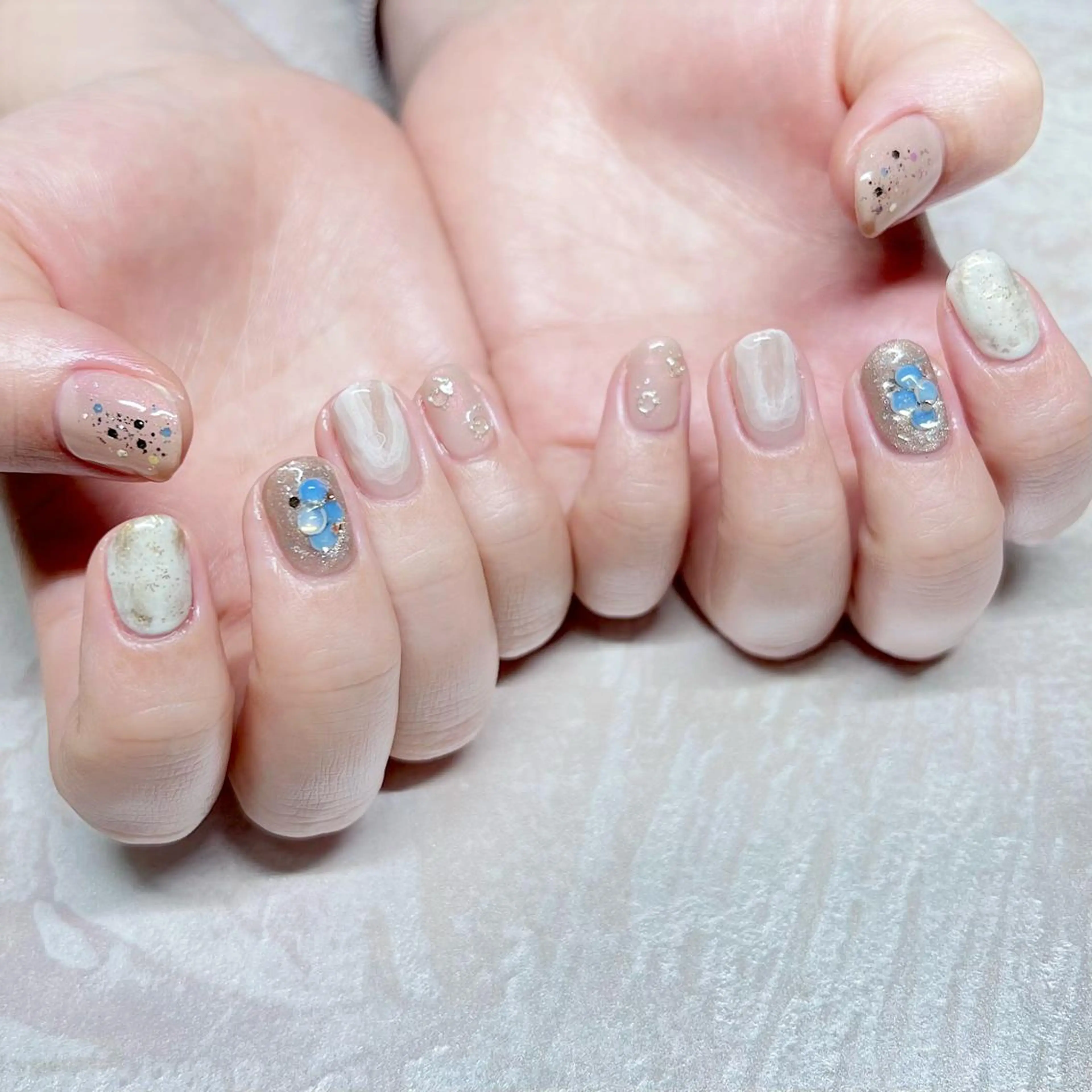 ネイル ニュアンスネイル ショートネイル gemickle nailのネイルデザイン